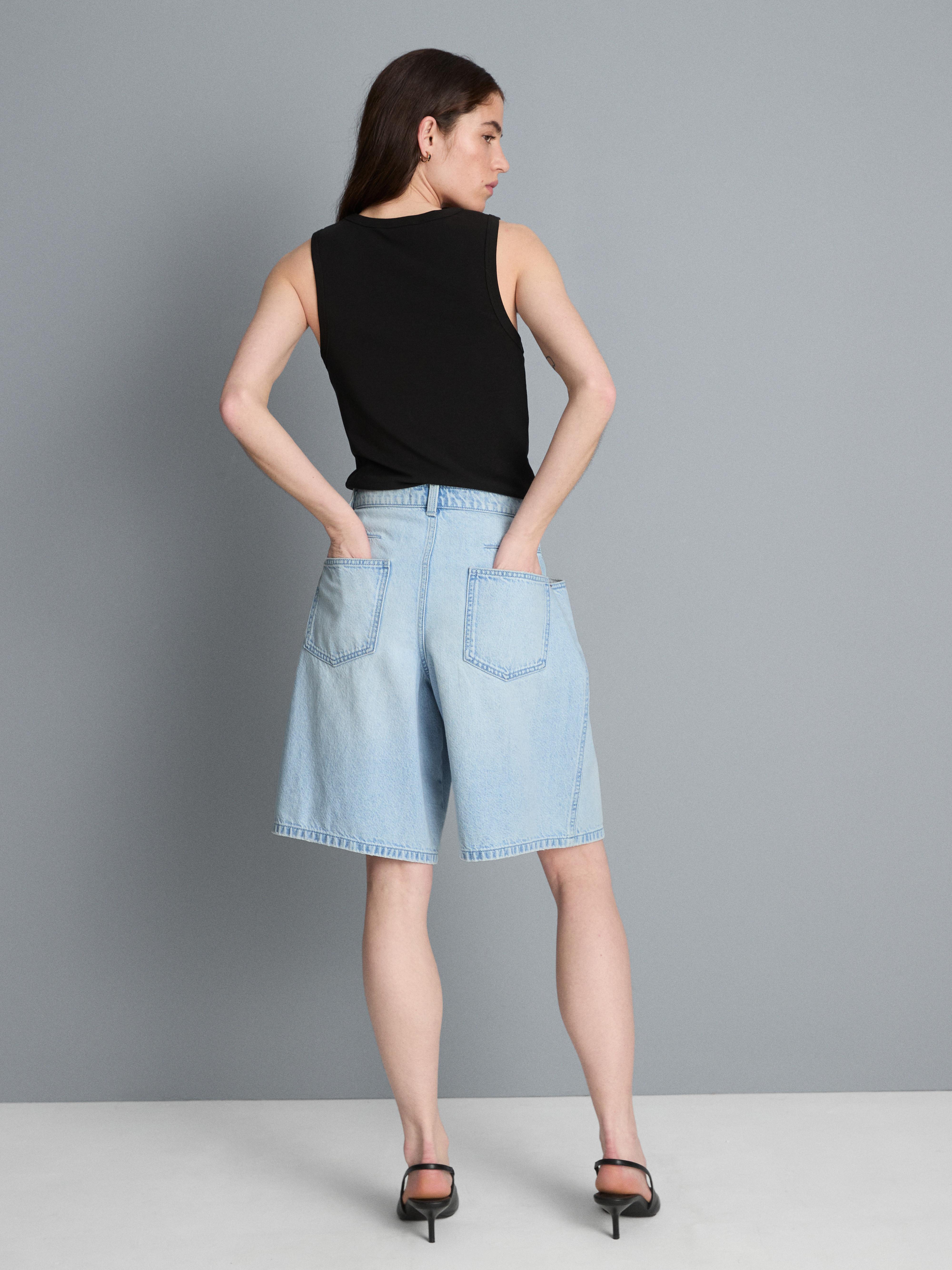 Bermuda en denim de coton
