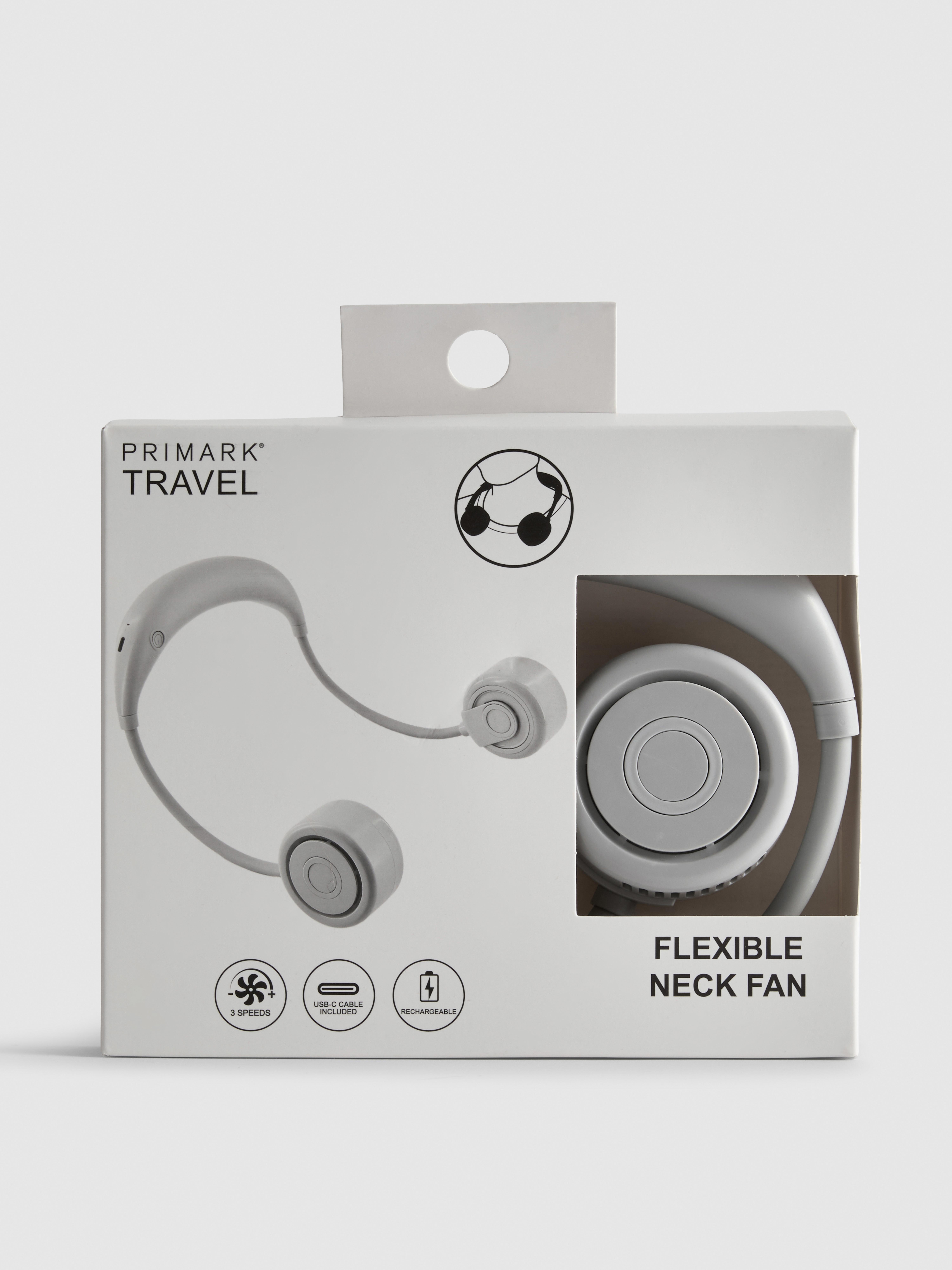 Ventilador de cuello recargable y flexible