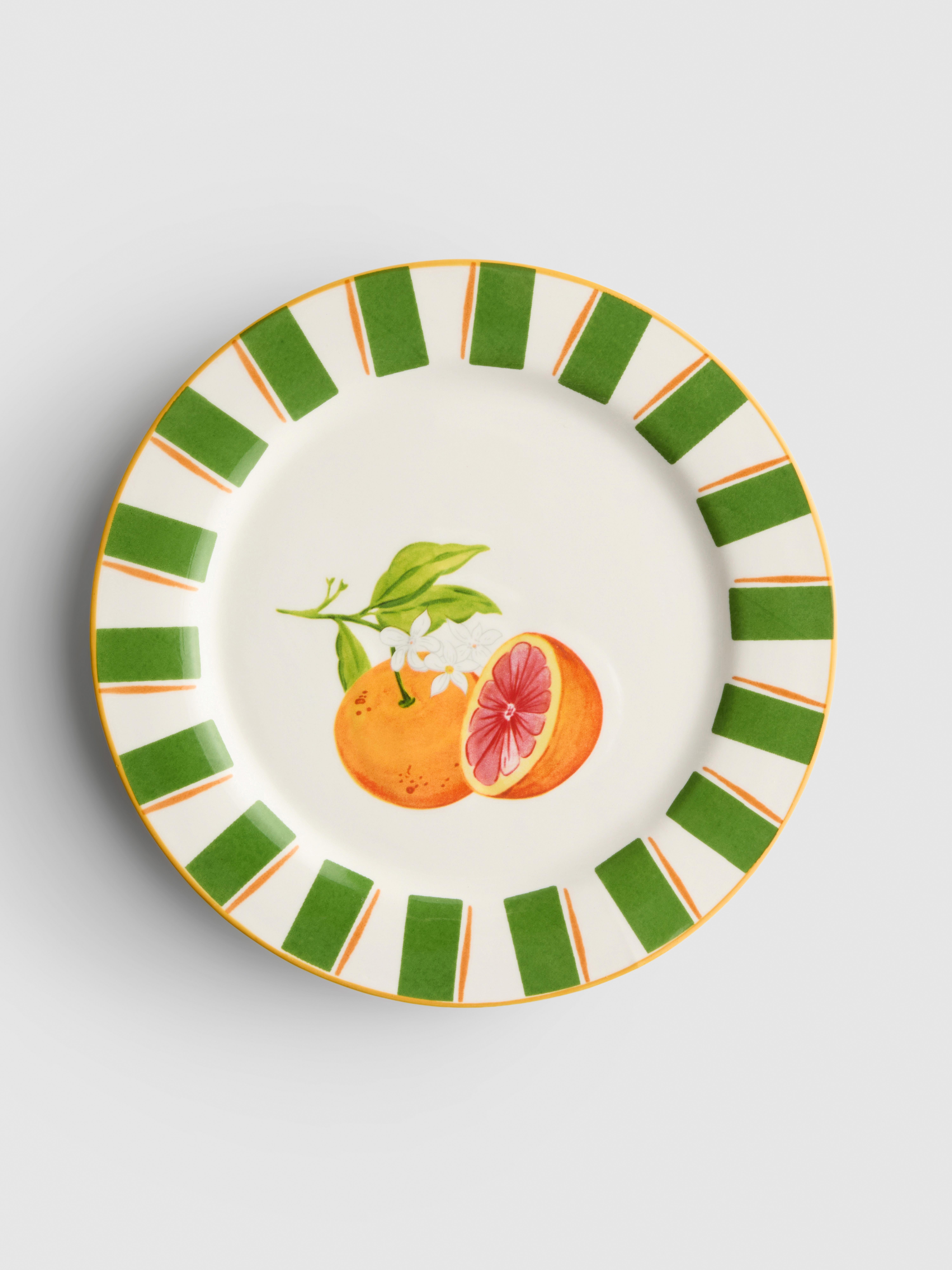 Beilagenteller mit mediterranem Fruchtdesign