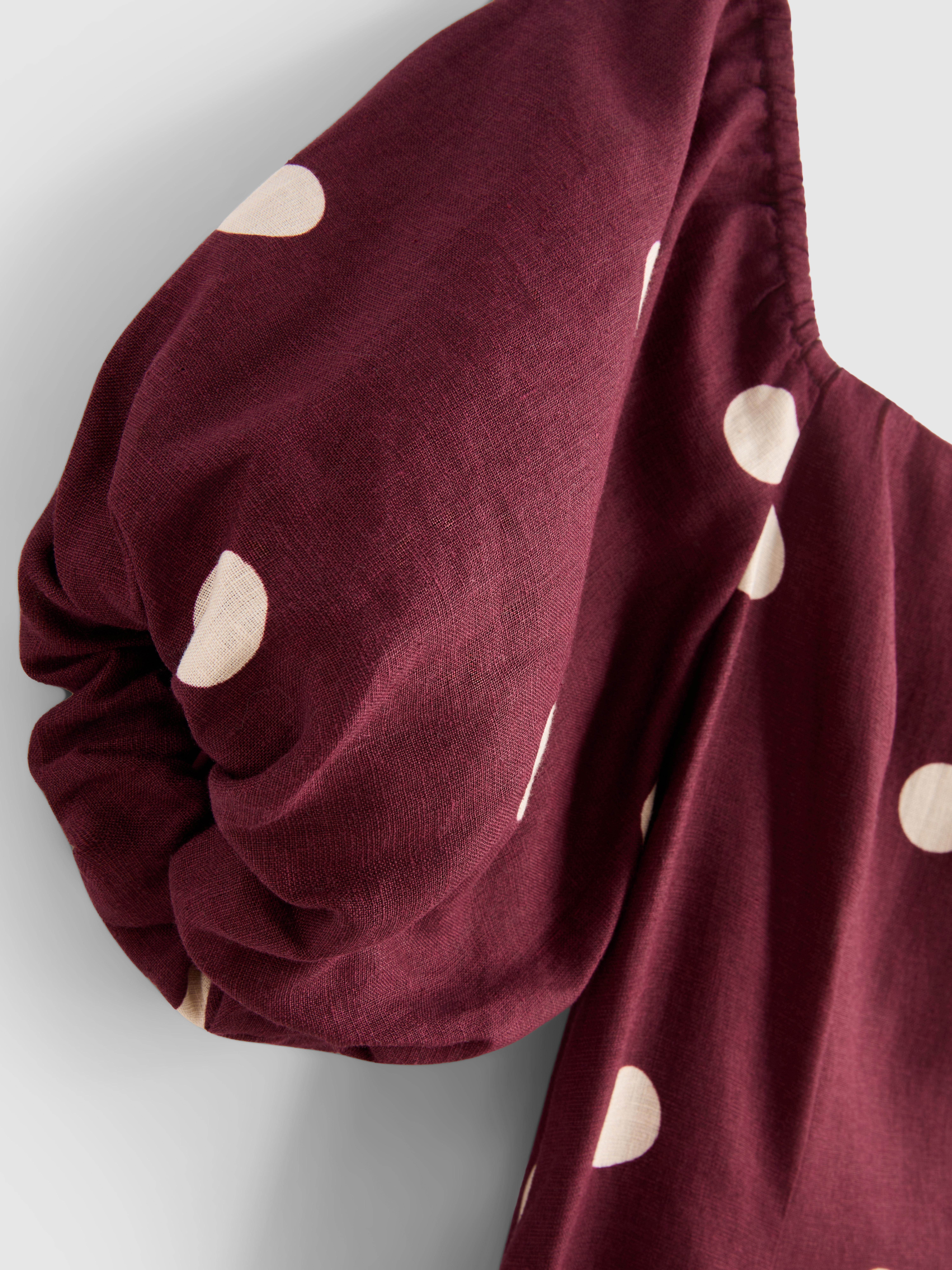 Abito midi in lino con manica a palloncino The Edit