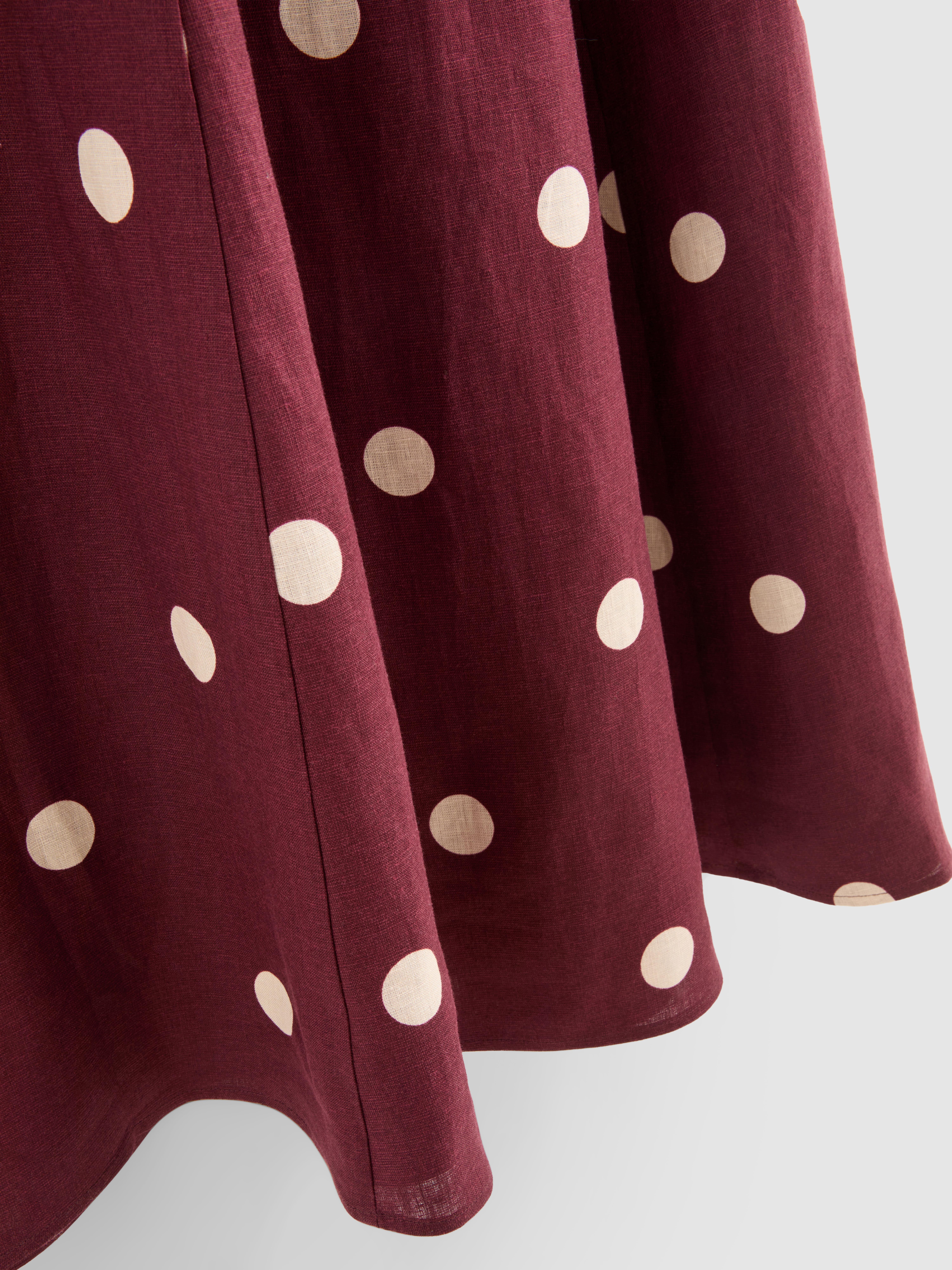 Abito midi in lino con manica a palloncino The Edit