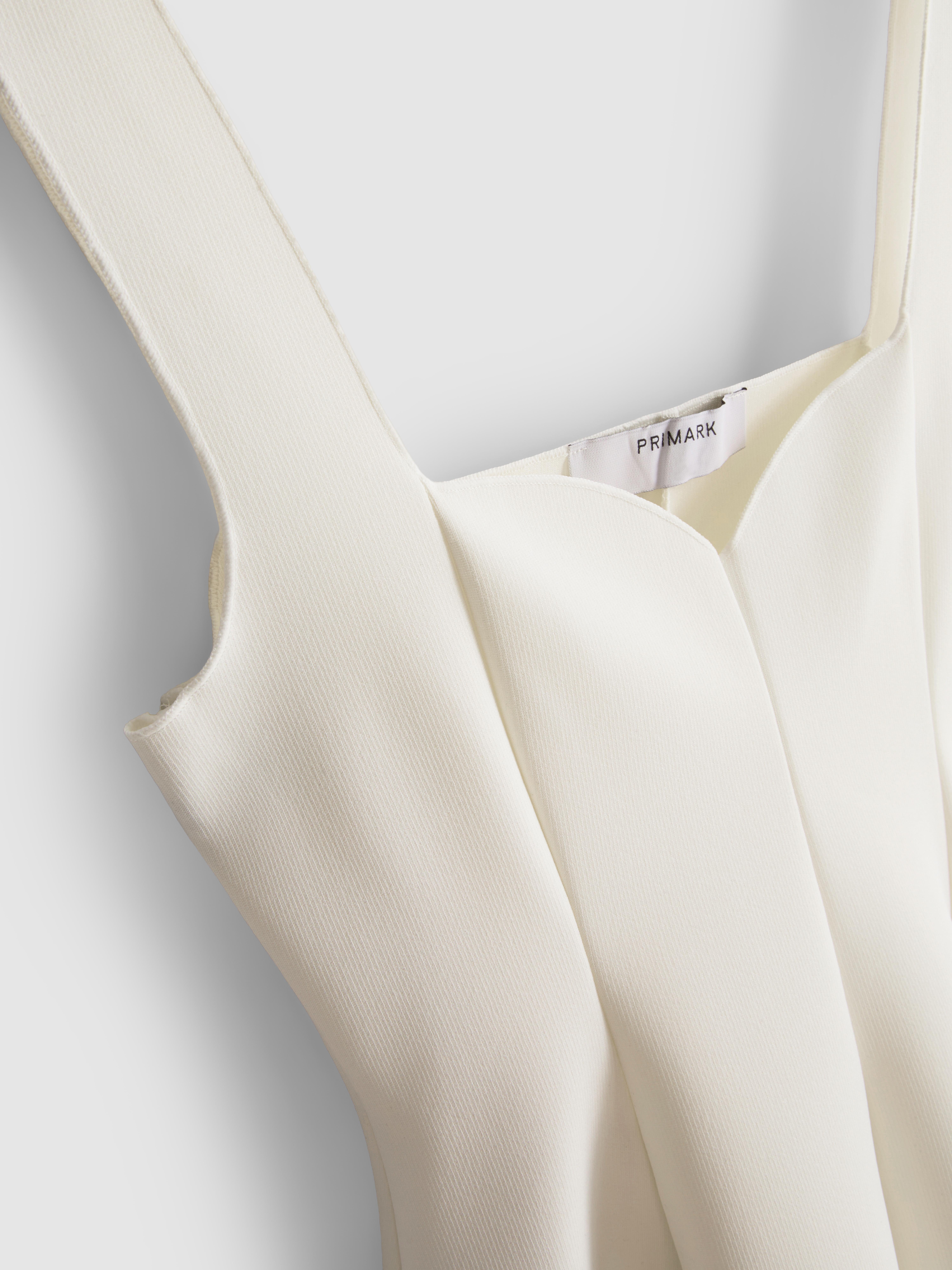 Women's White Crepe Sweetheart Peplum Top | Primark