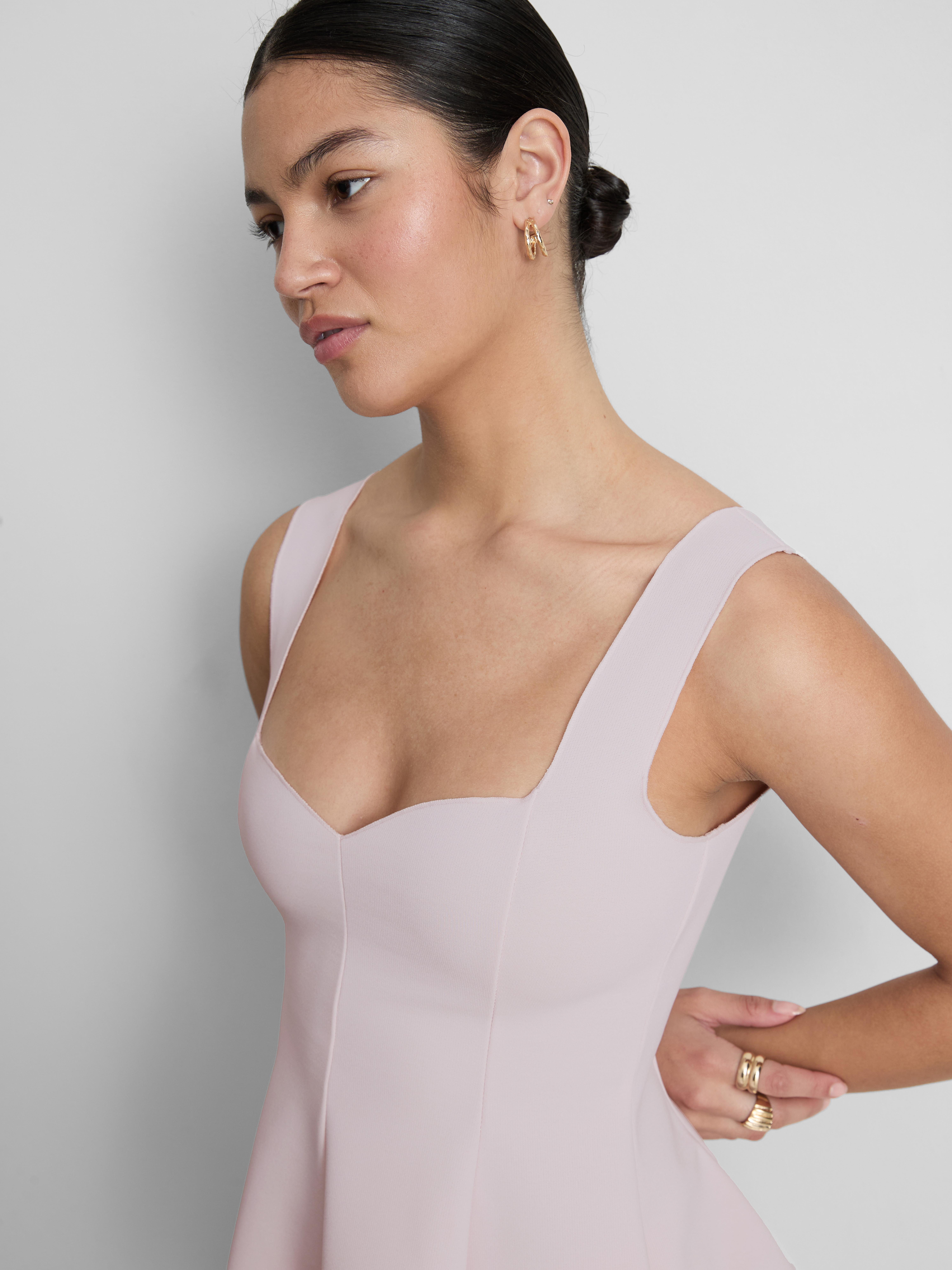 Crepe Sweetheart Peplum Top