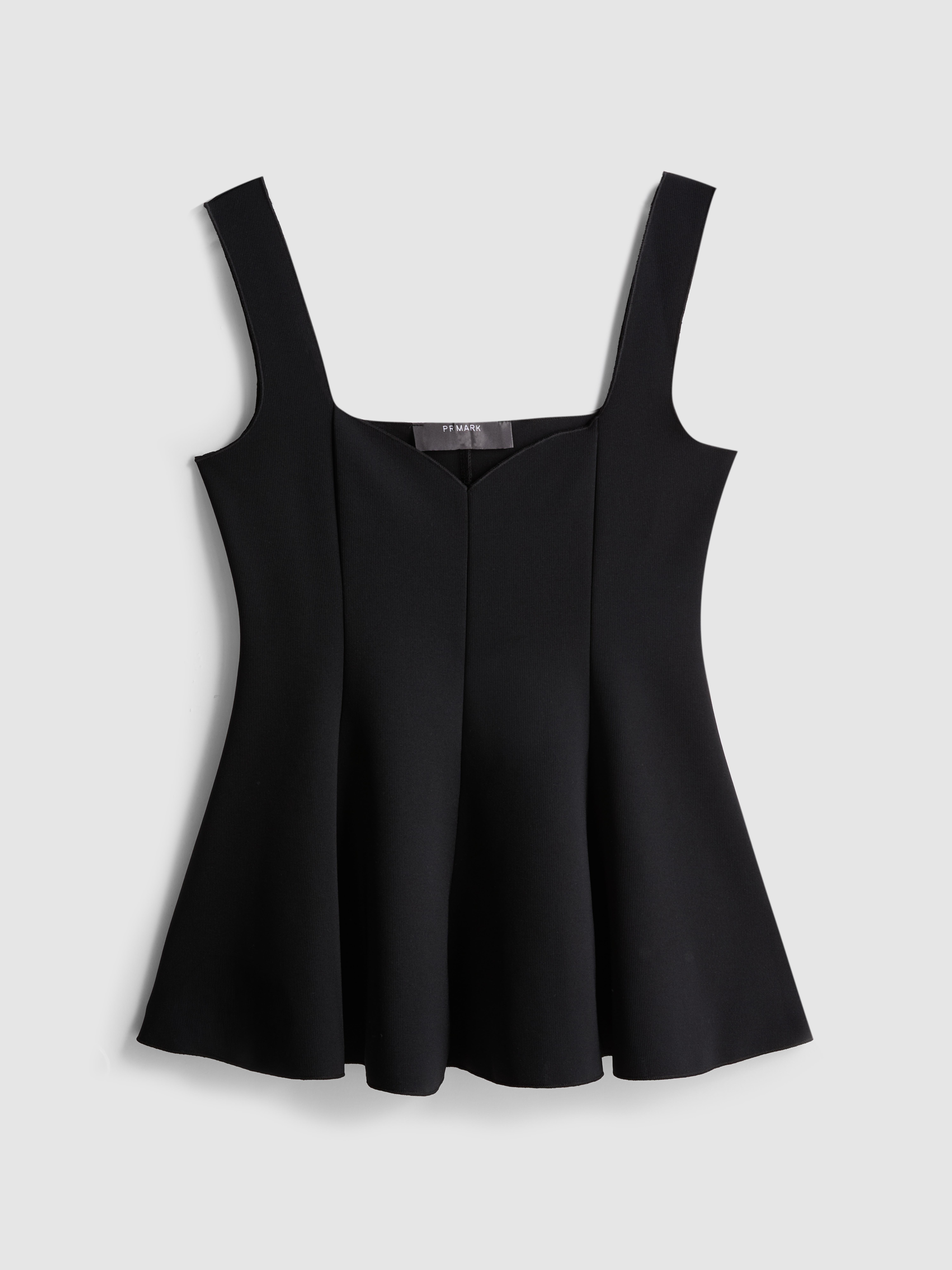 Crepe Sweetheart Peplum Top