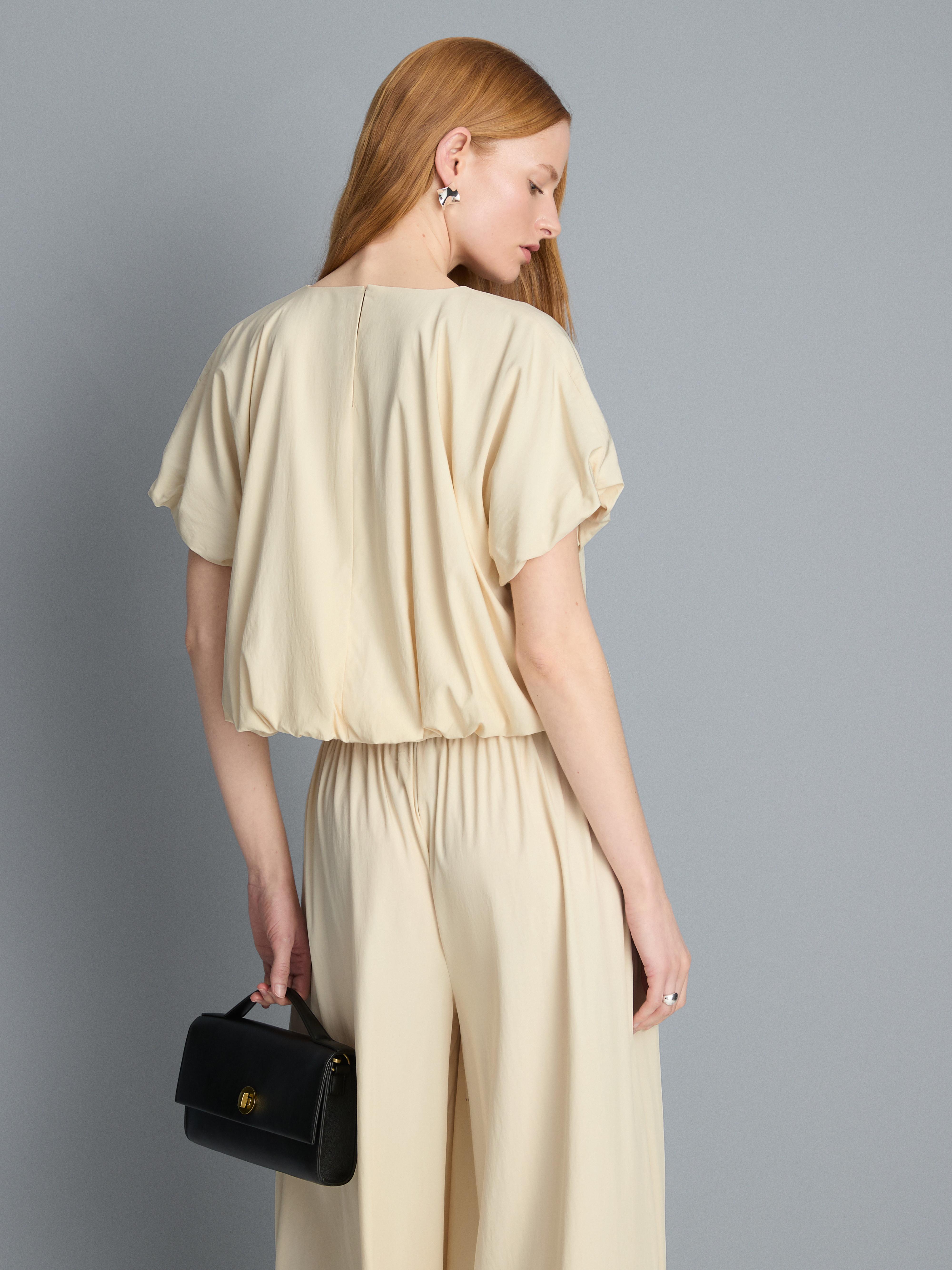 Parachute Puff-Sleeve Crop Top