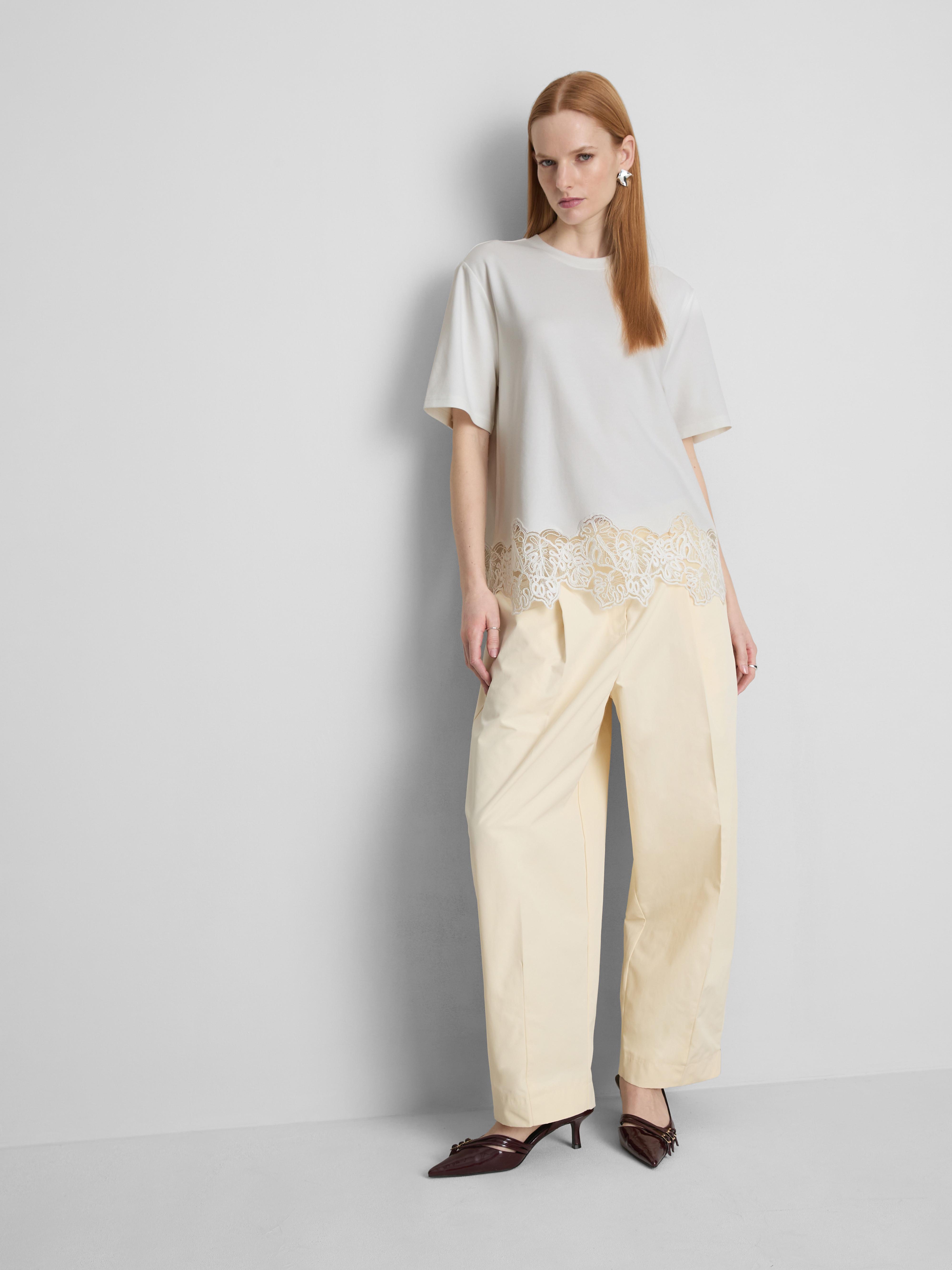 The Edit Lace Hem Tee