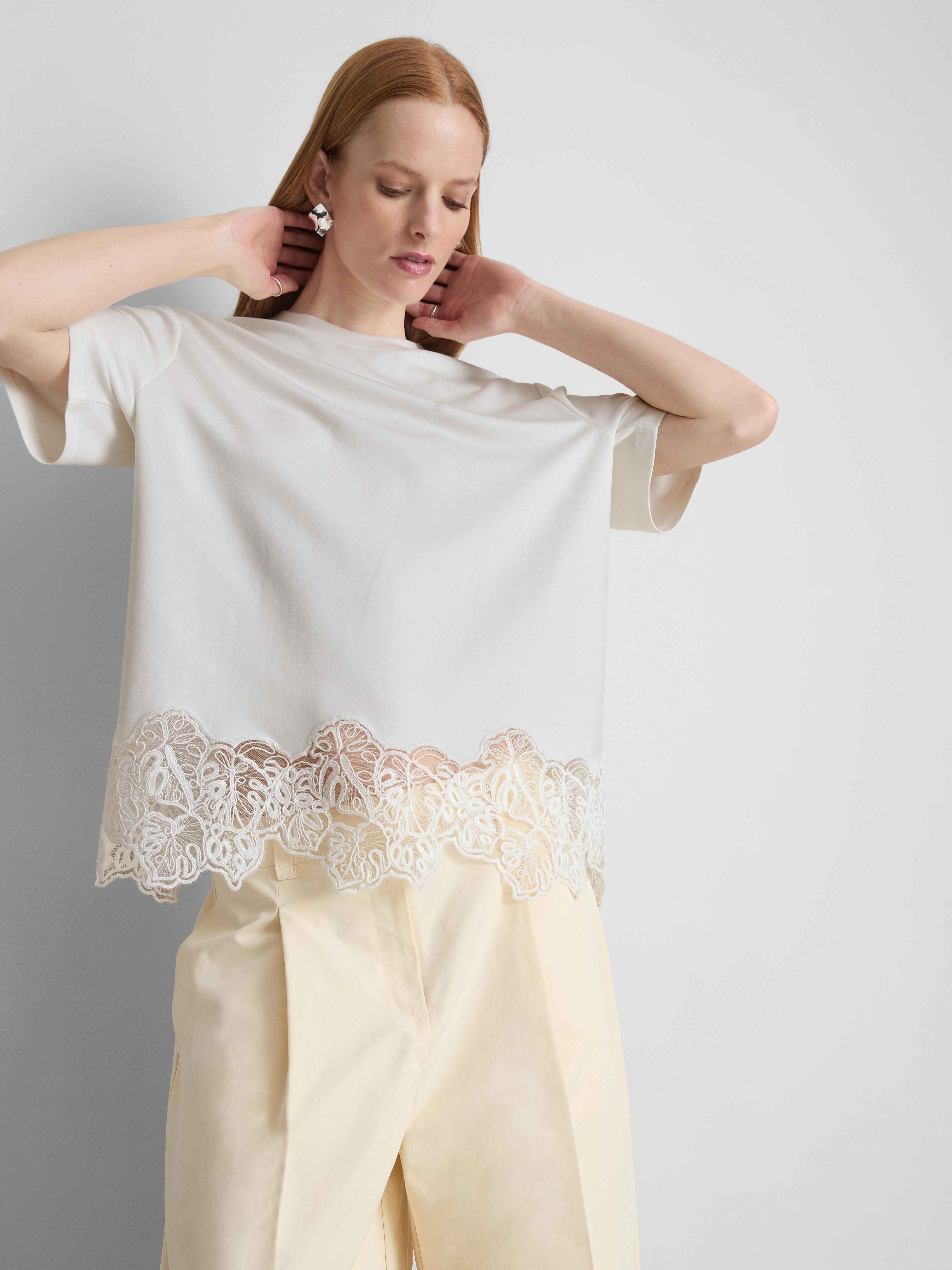 The Edit Lace Hem Tee
