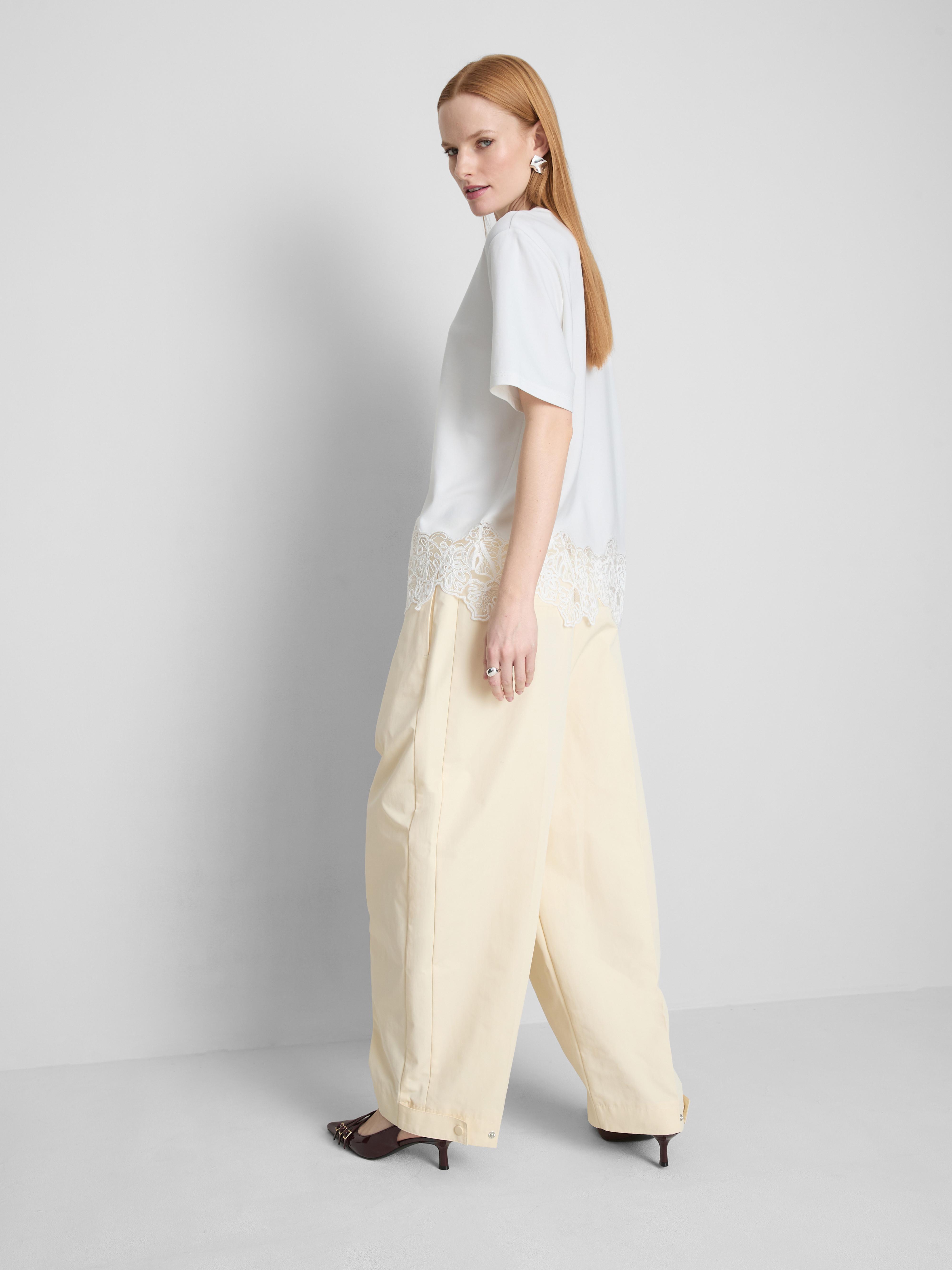 The Edit Lace Hem Tee