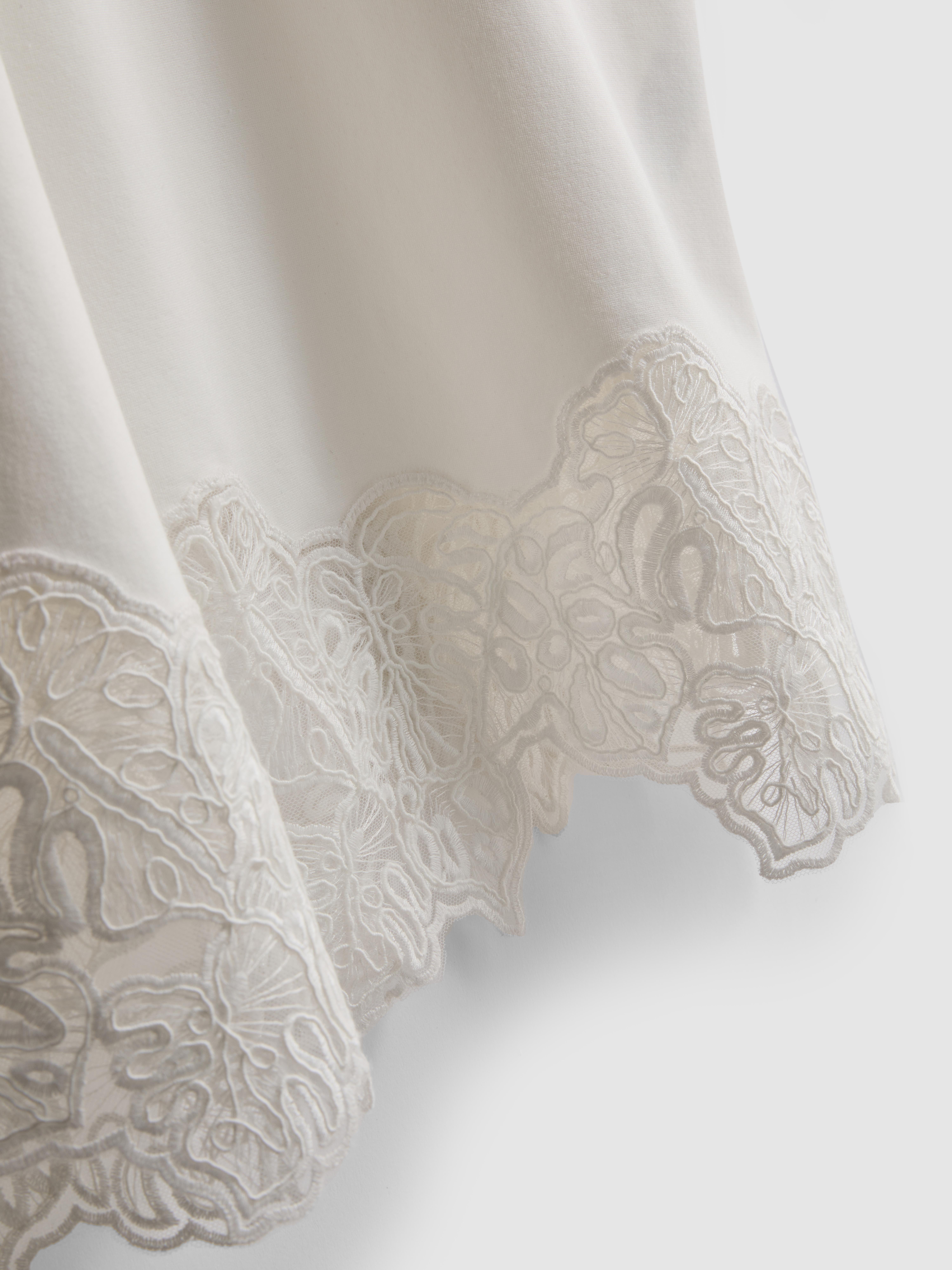 The Edit Lace Hem Tee