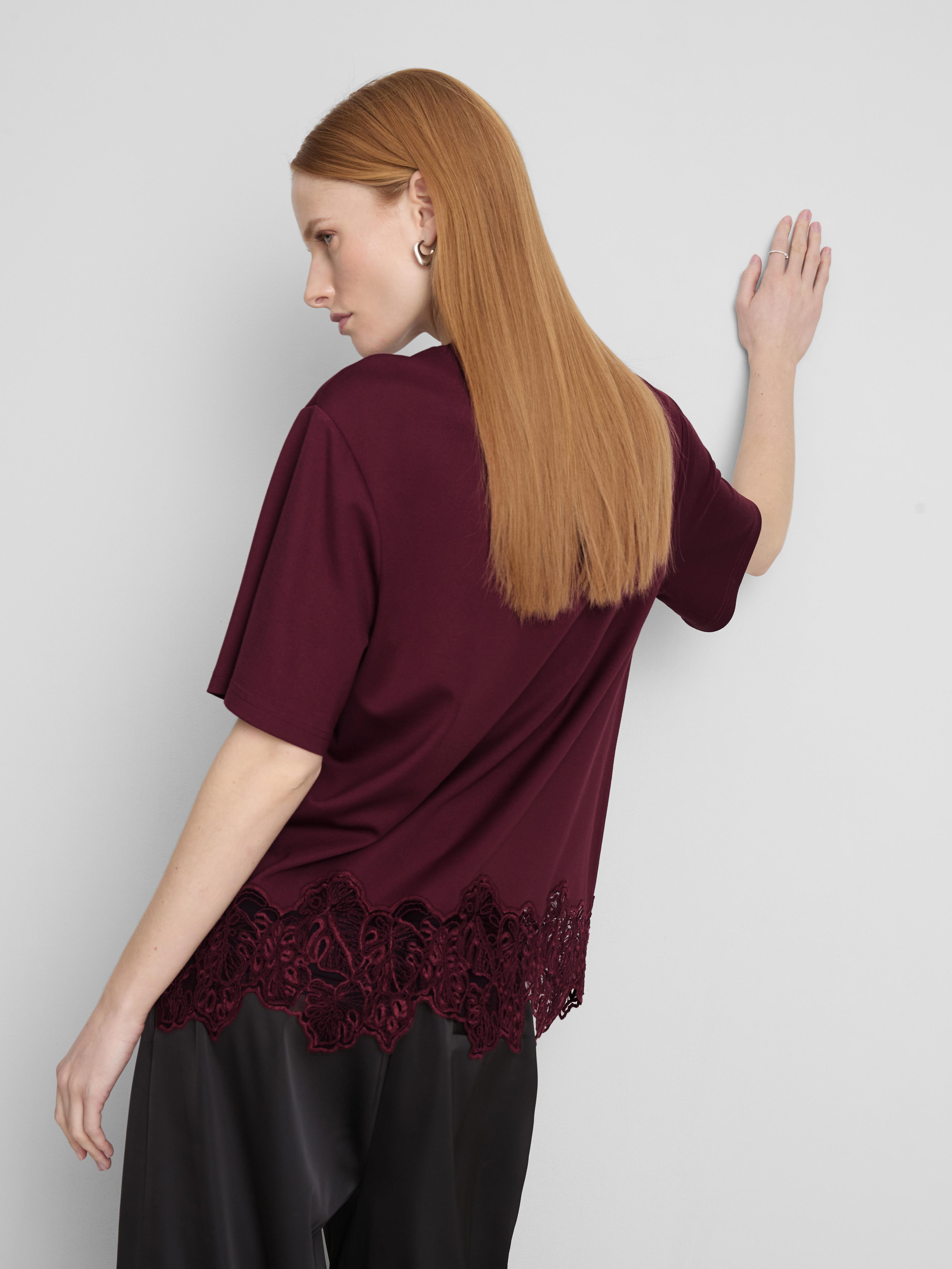 The Edit Lace Hem Tee