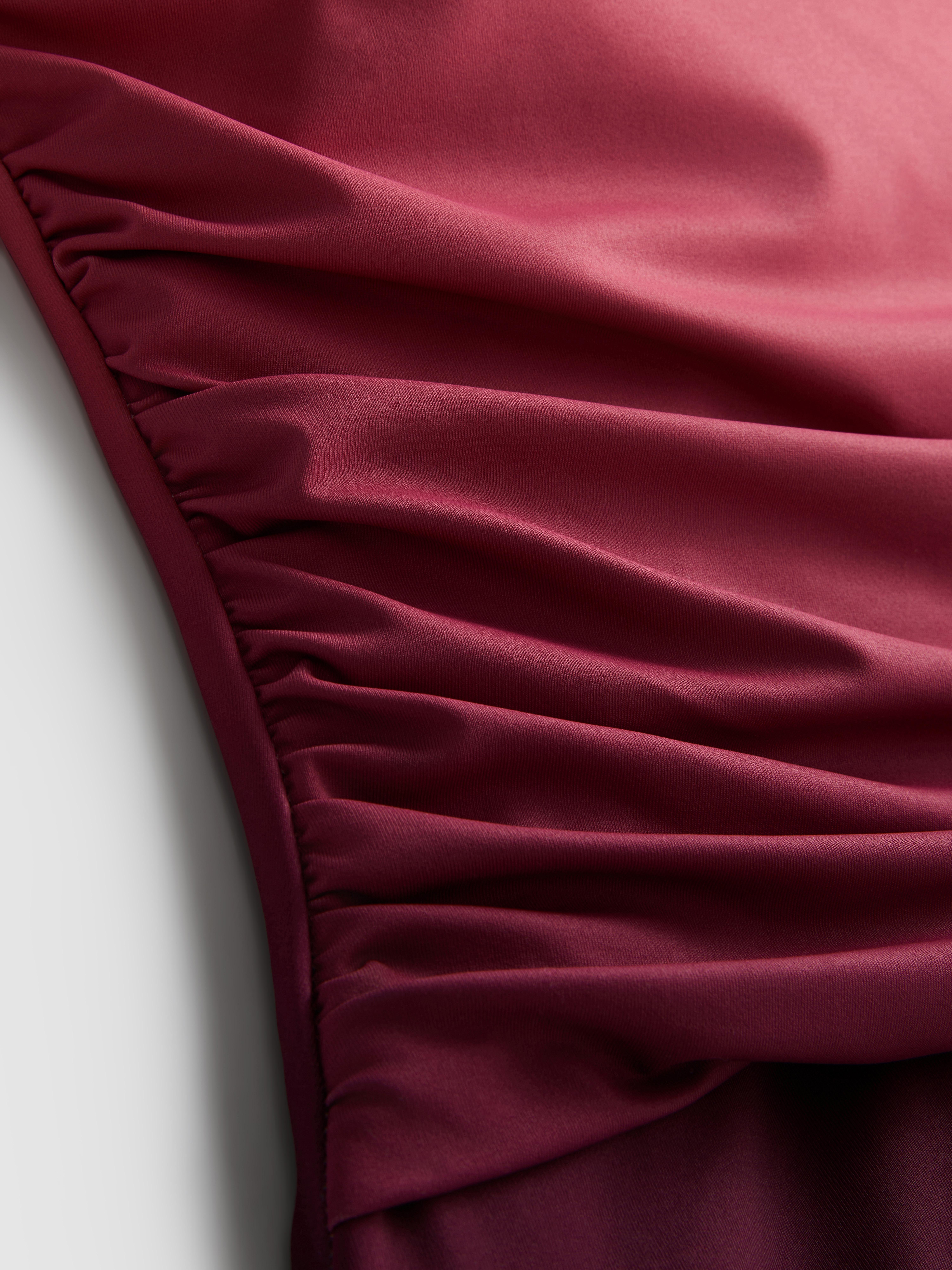 Maillot de bain bandeau gainant froncé dégradé