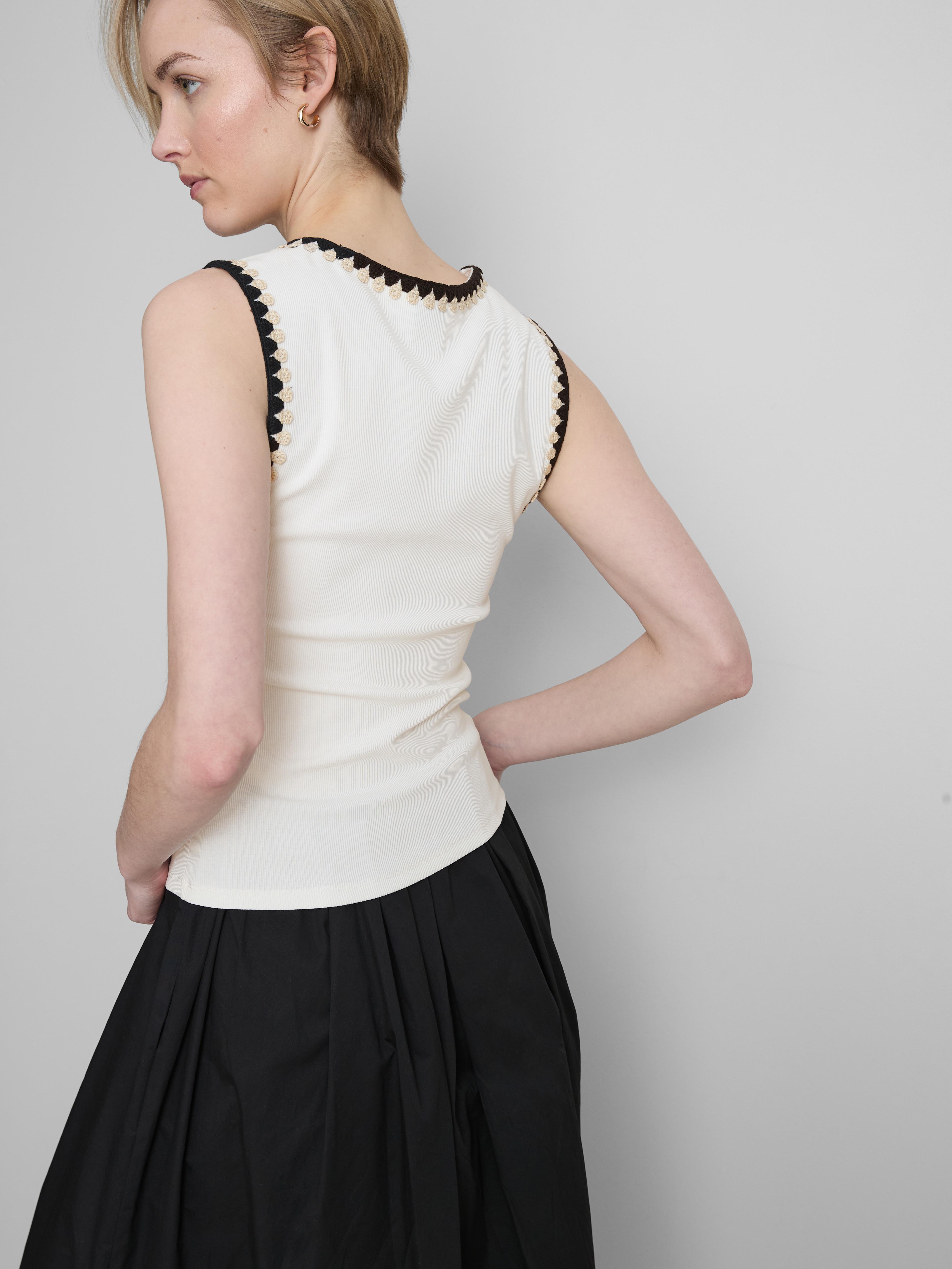 The Edit Crochet Trim Tank Top
