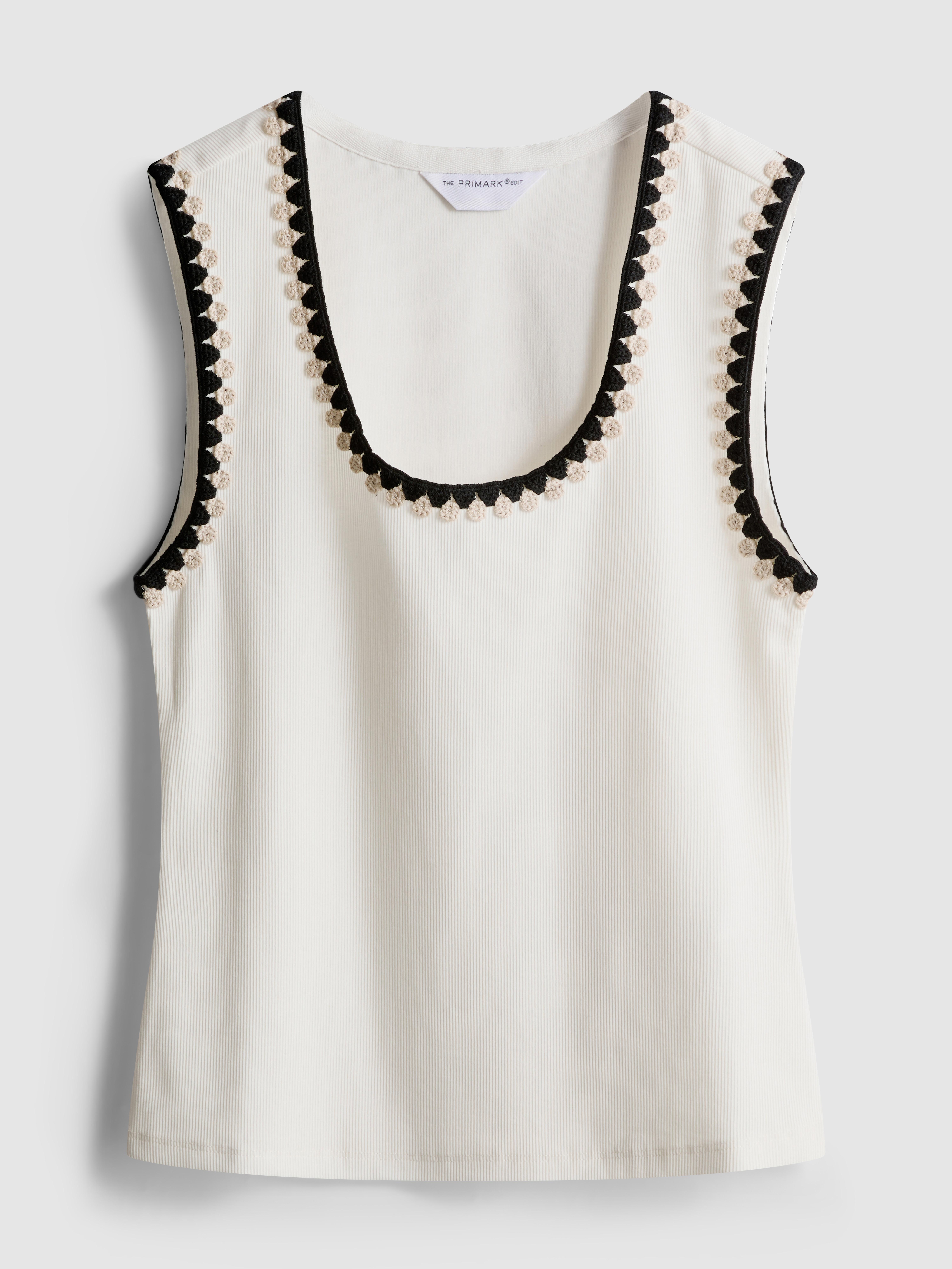 The Edit Crochet Trim Tank Top