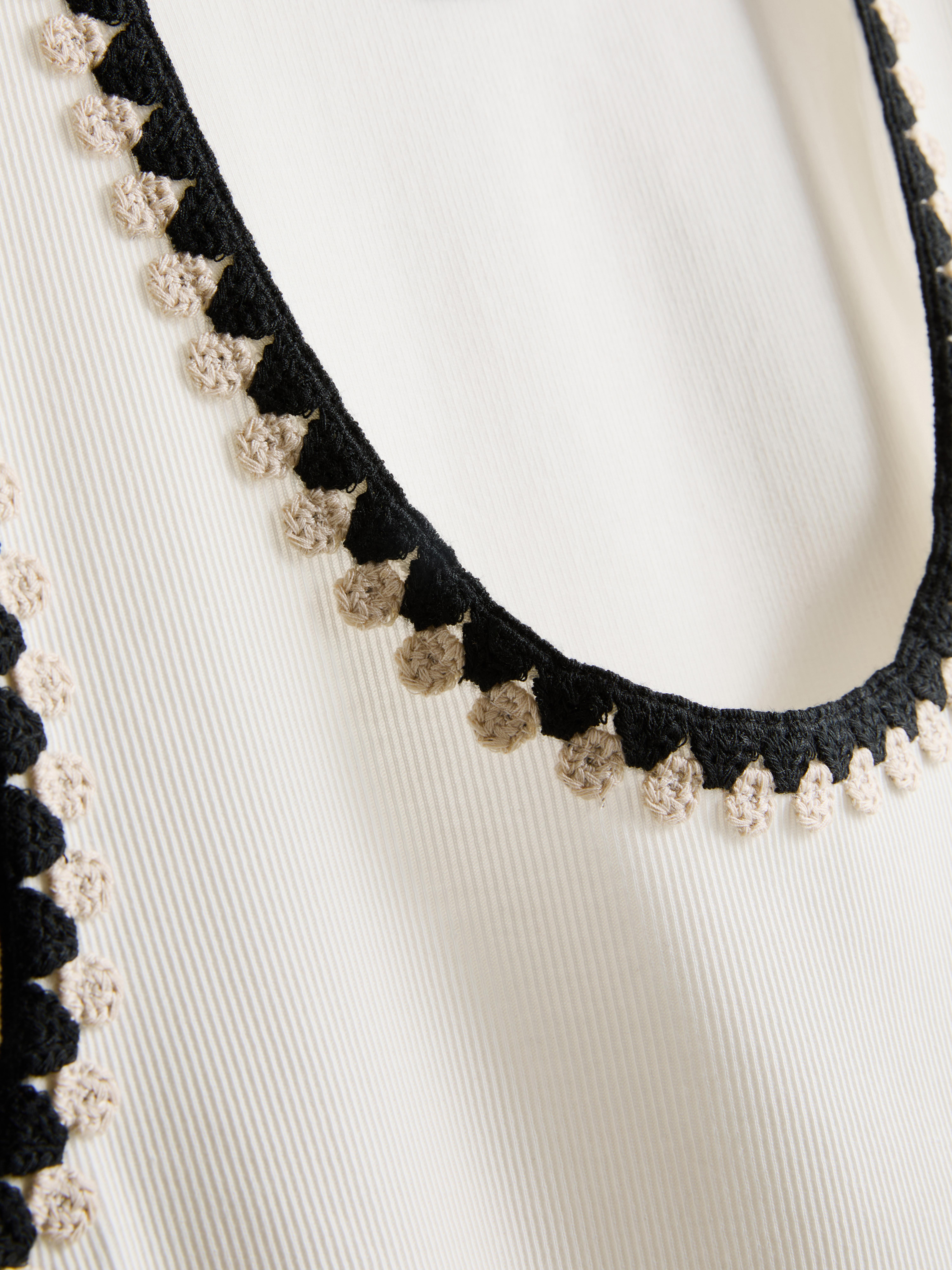 The Edit Crochet Trim Tank Top
