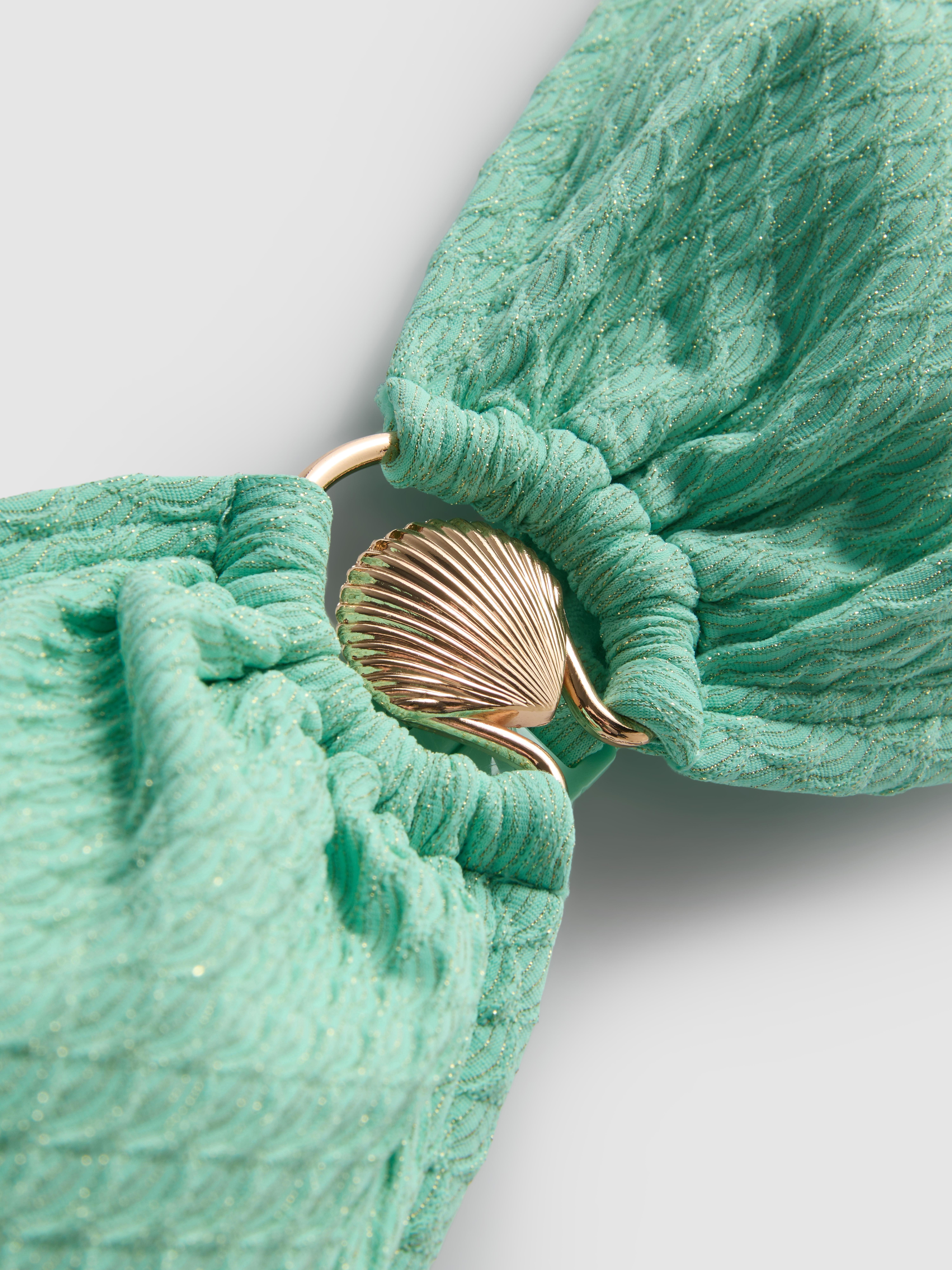 Haut de bikini bandeau à coquillage