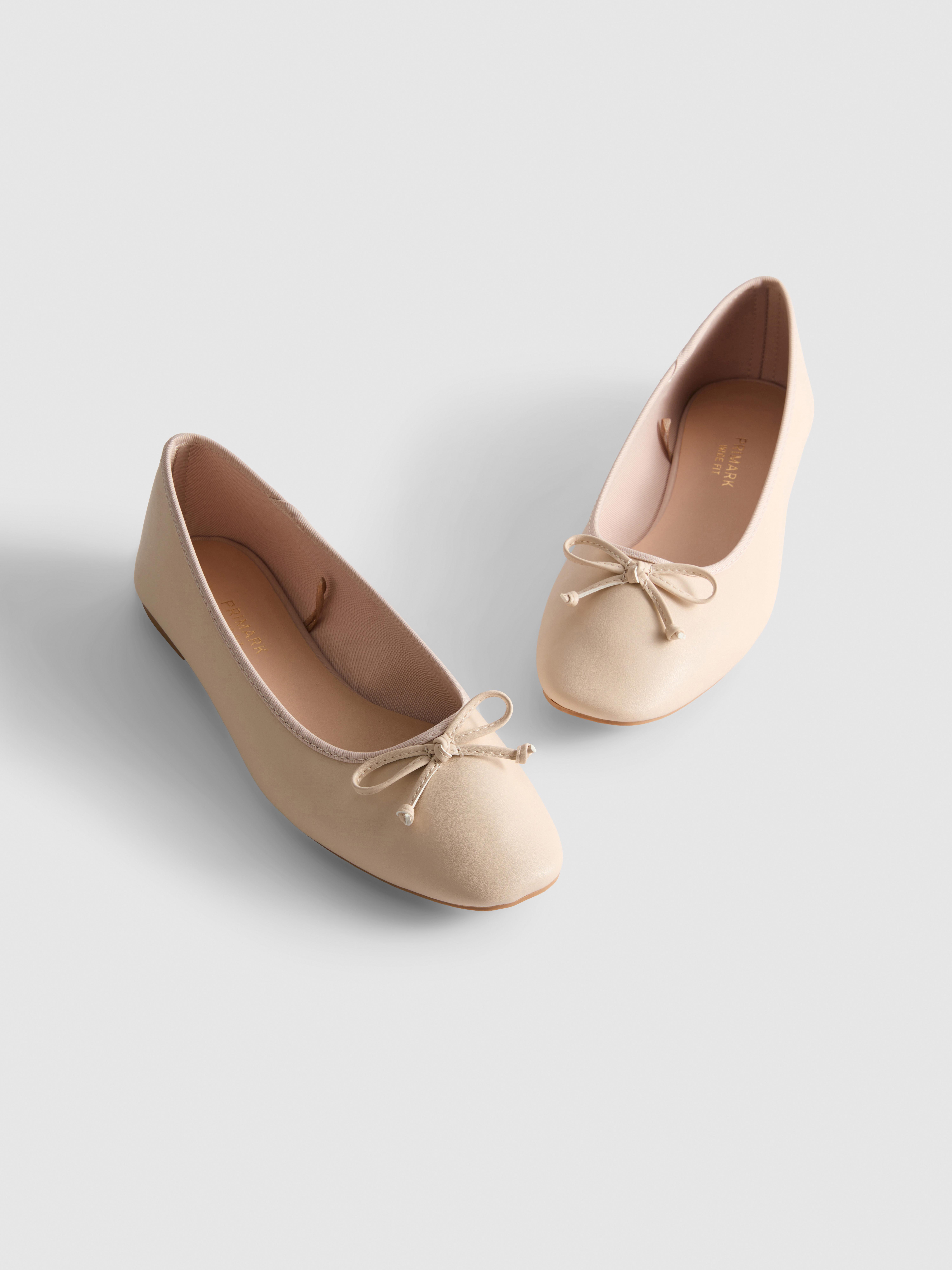Faux Leather Ballerina Flats