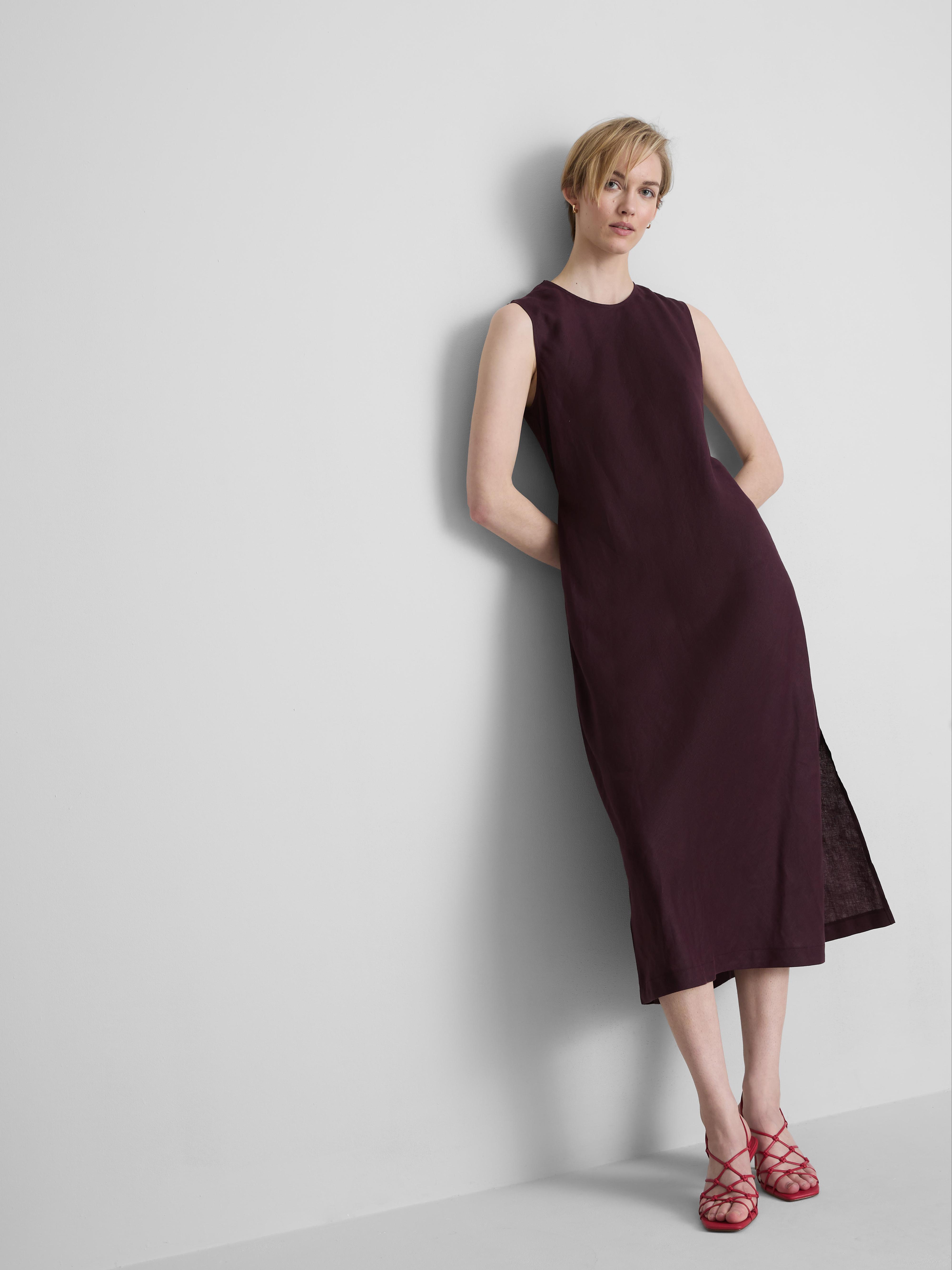 Abito midi smanicato in lino The Edit