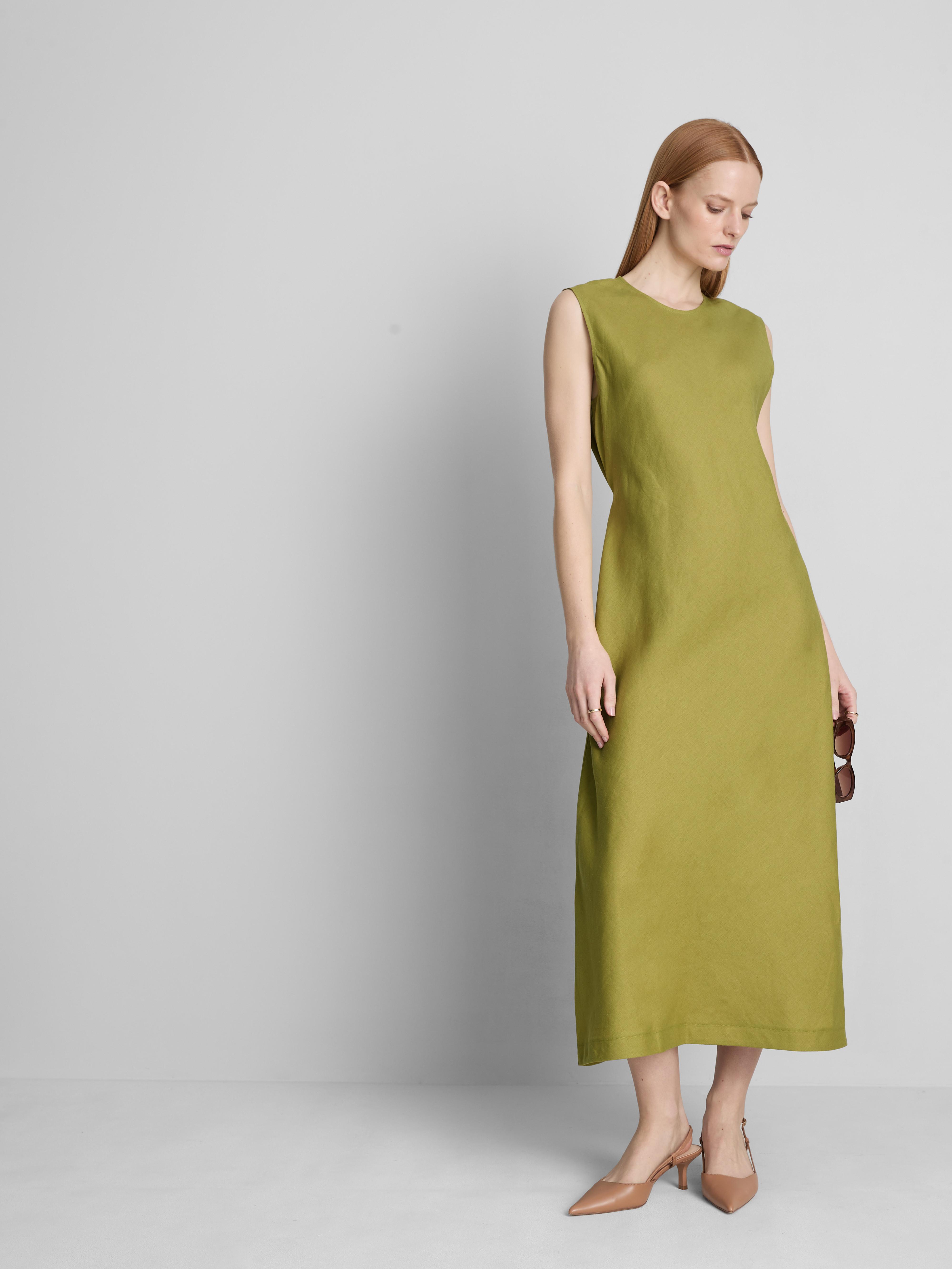 The Edit Sleeveless Linen Midi Dress