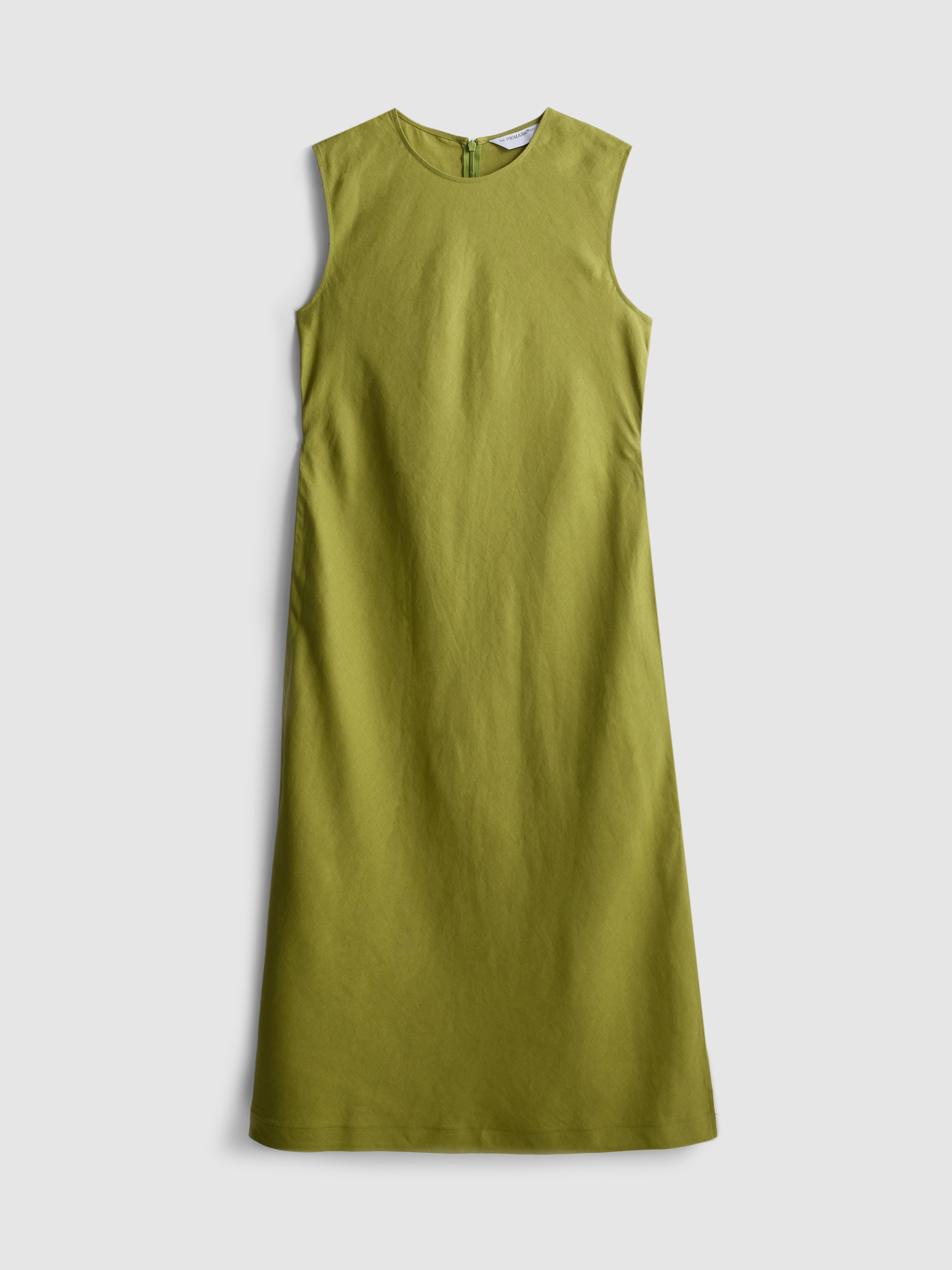 The Edit Sleeveless Linen Midi Dress