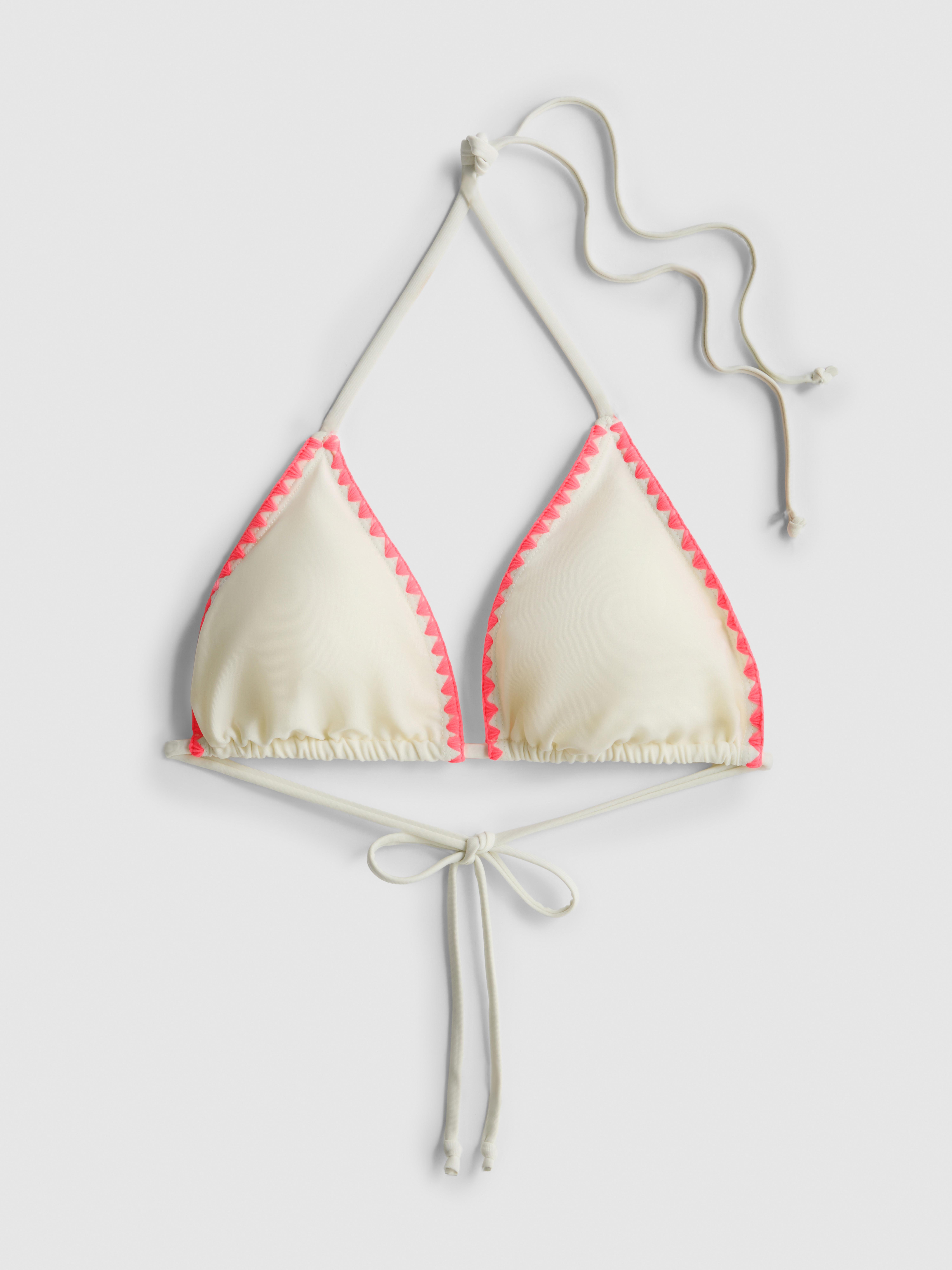 Triangel-Bikinitop mit Ziernaht