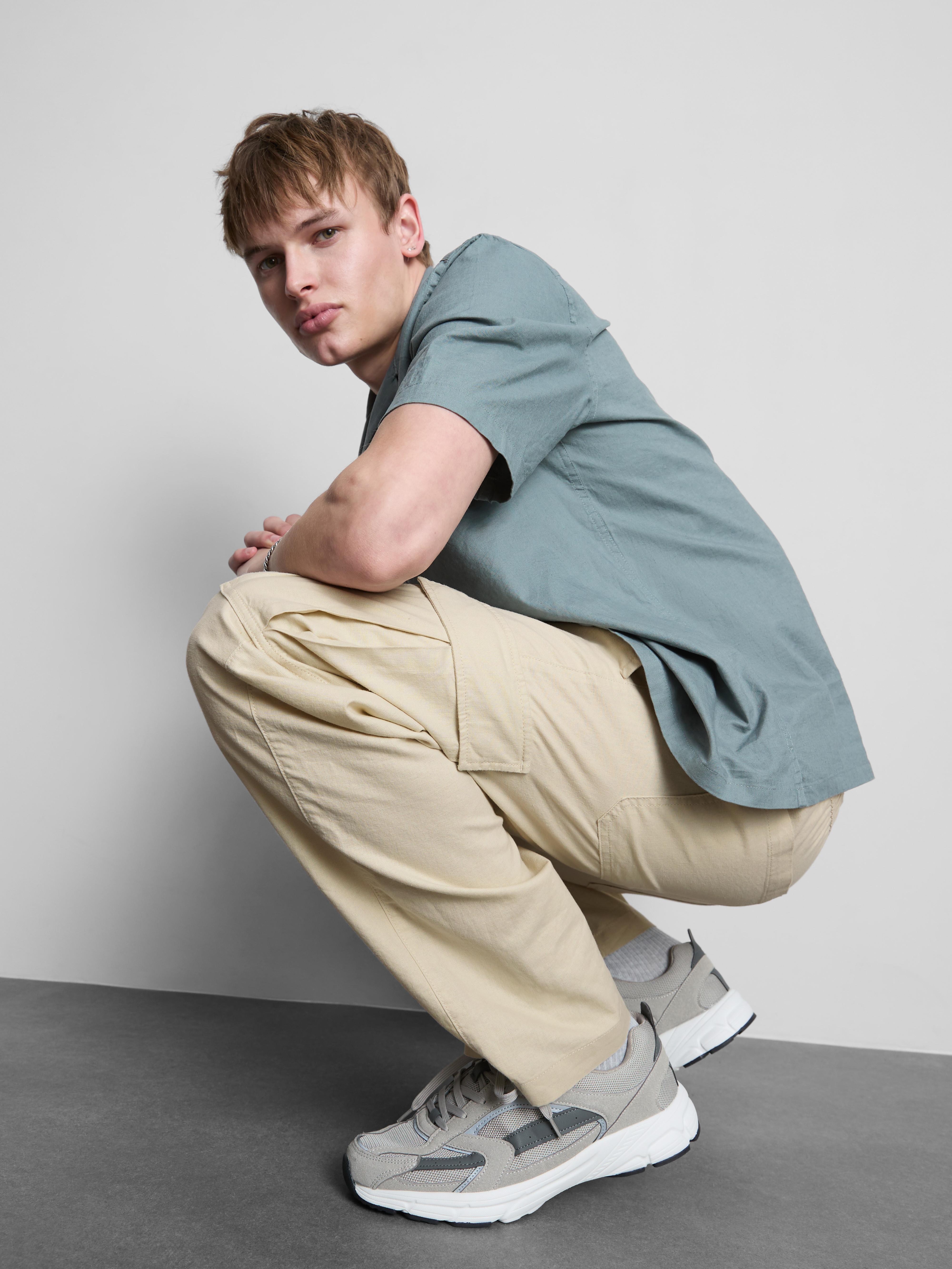 Pantalon cargo à cordon de serrage