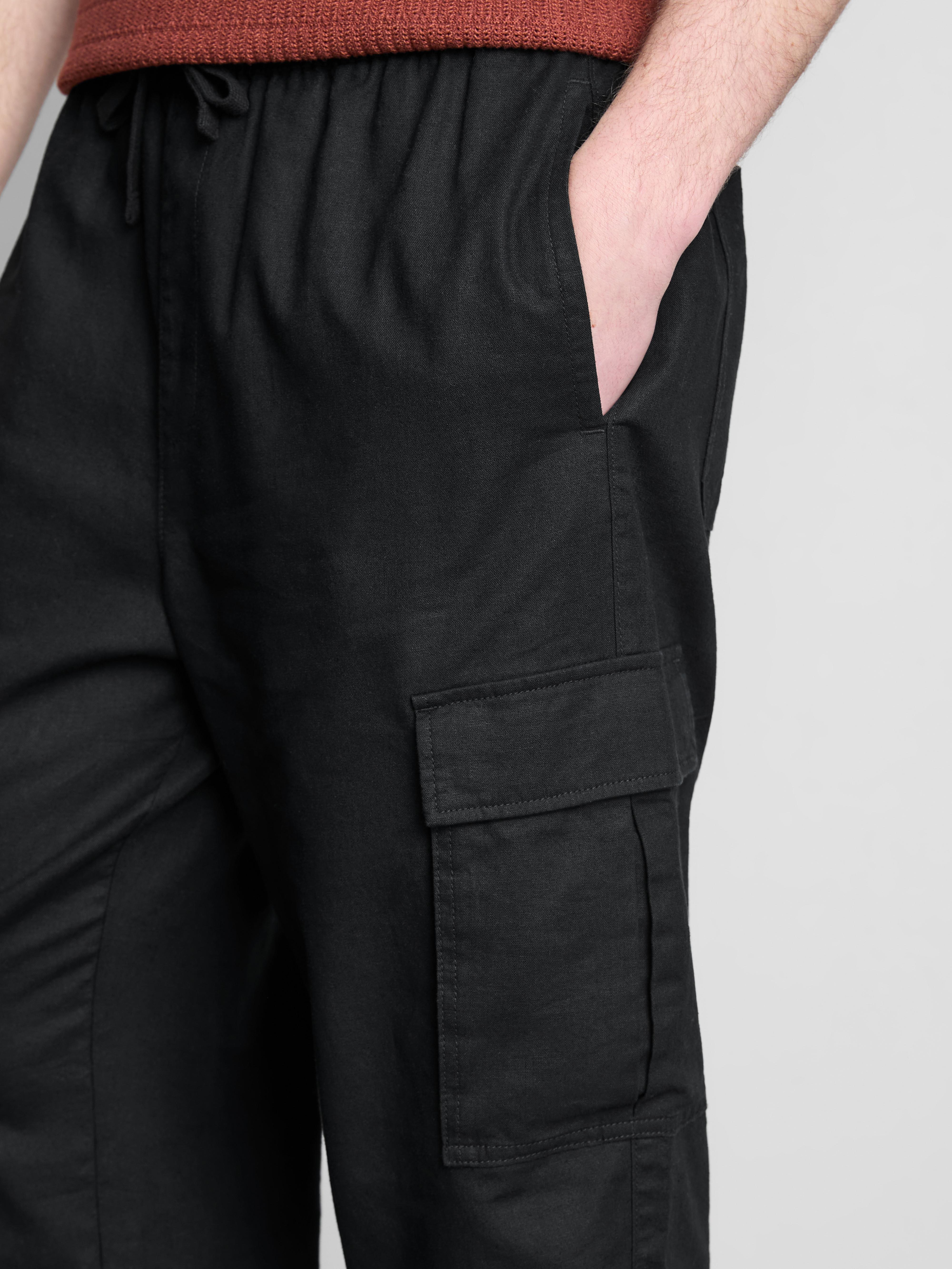 Pantalon cargo à cordon de serrage