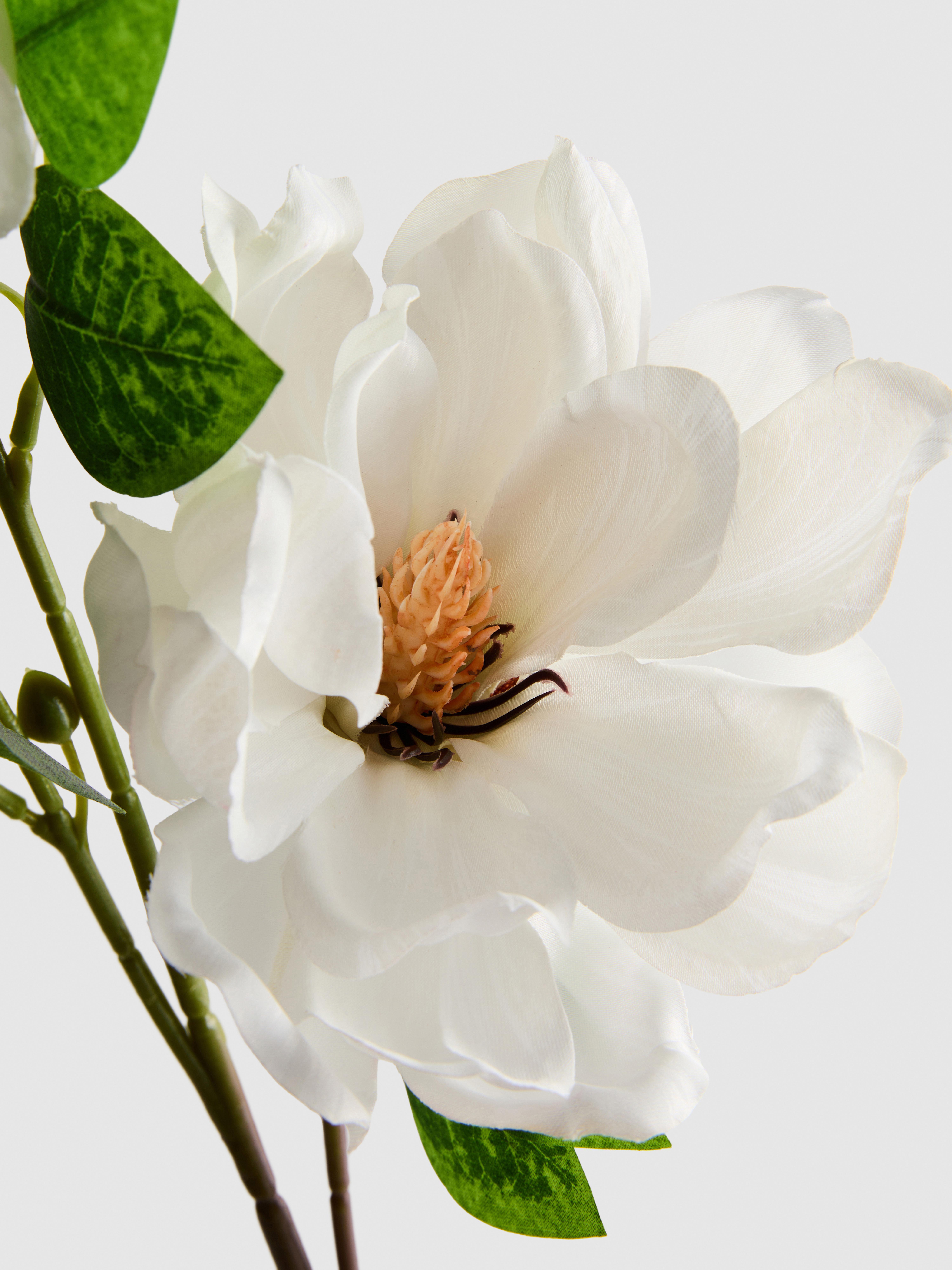 Single Stem Faux Magnolia Ornament