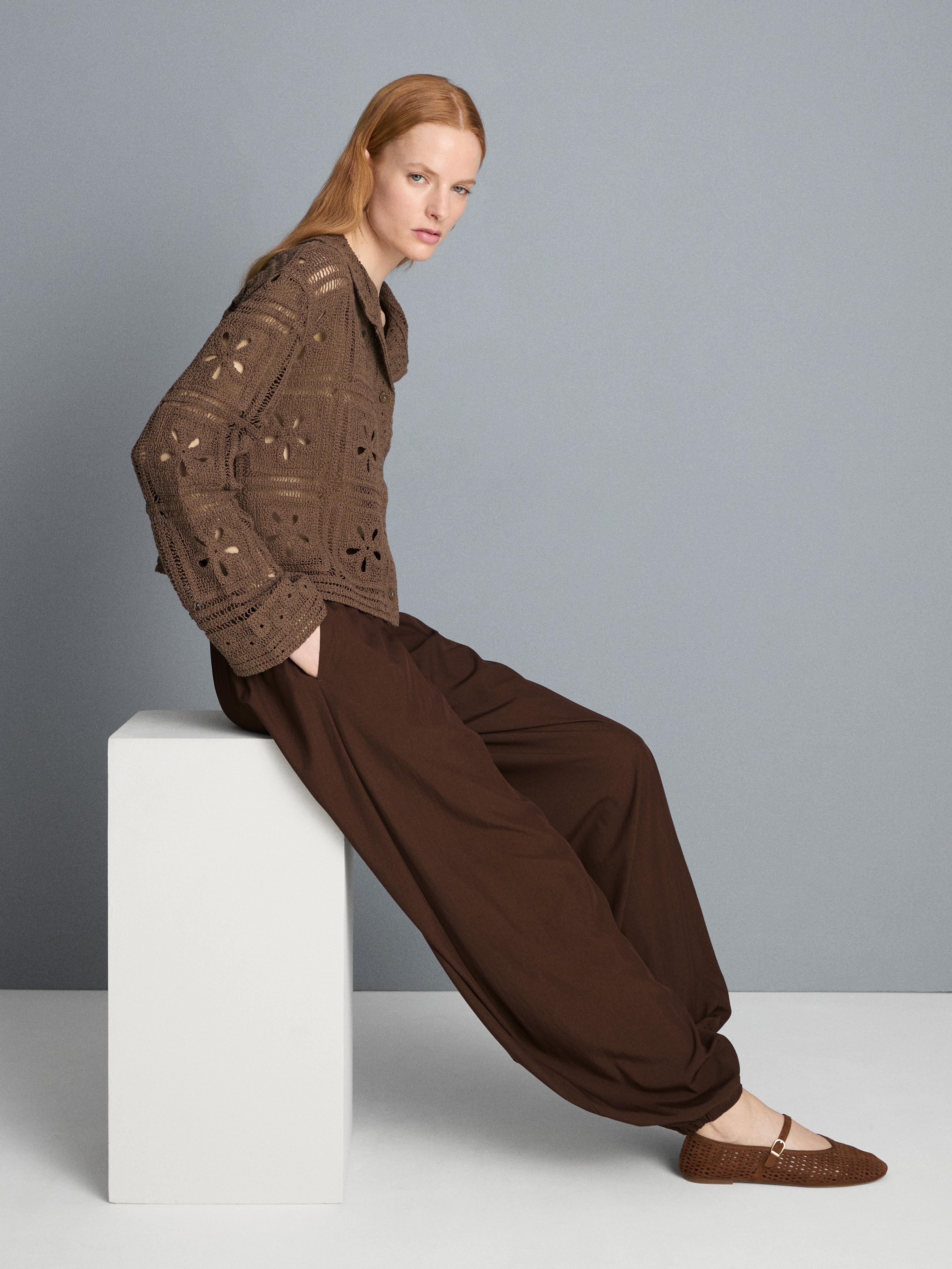 High Waisted Parachute Trousers