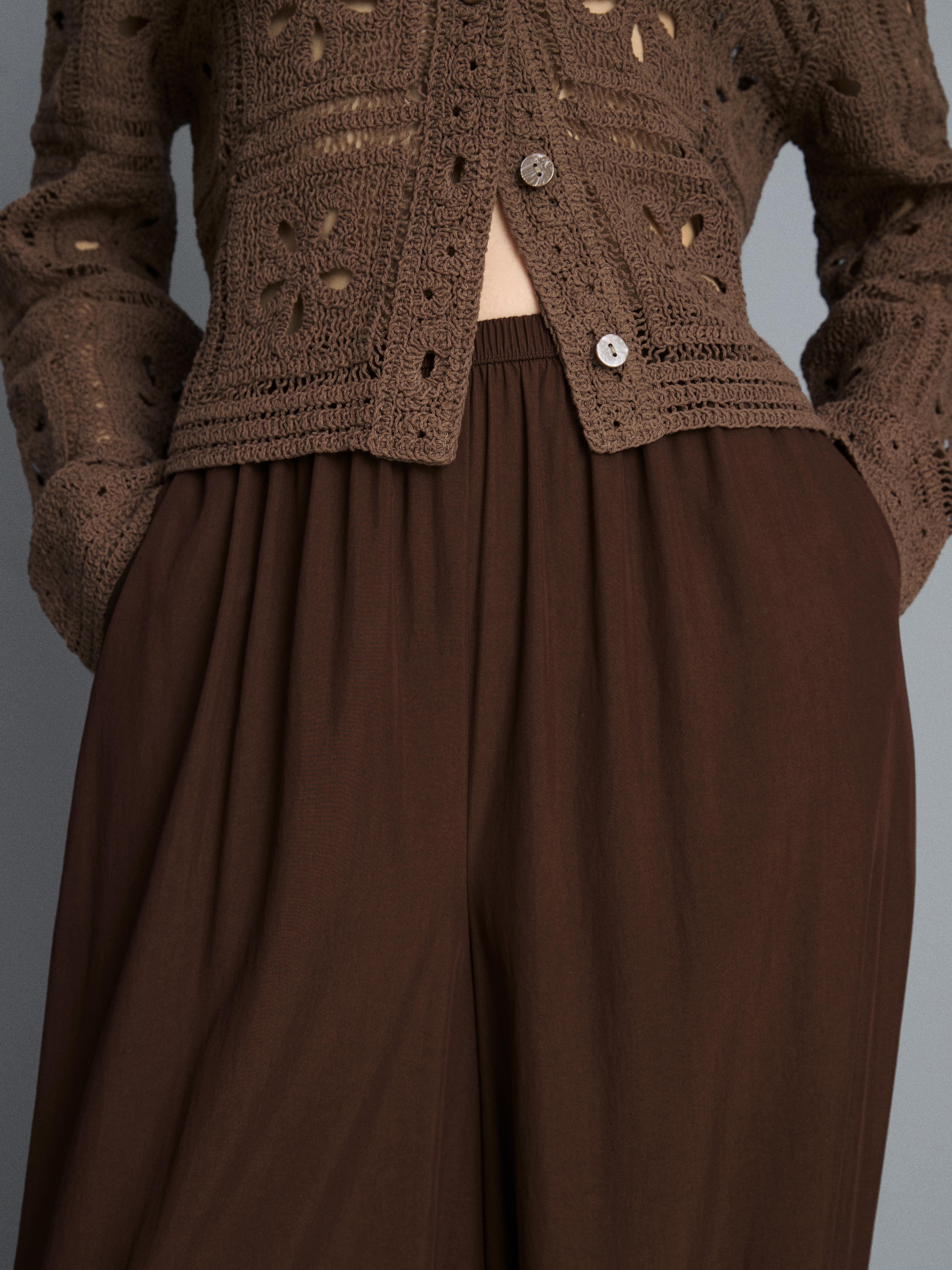 Pantaloni parachute a vita alta