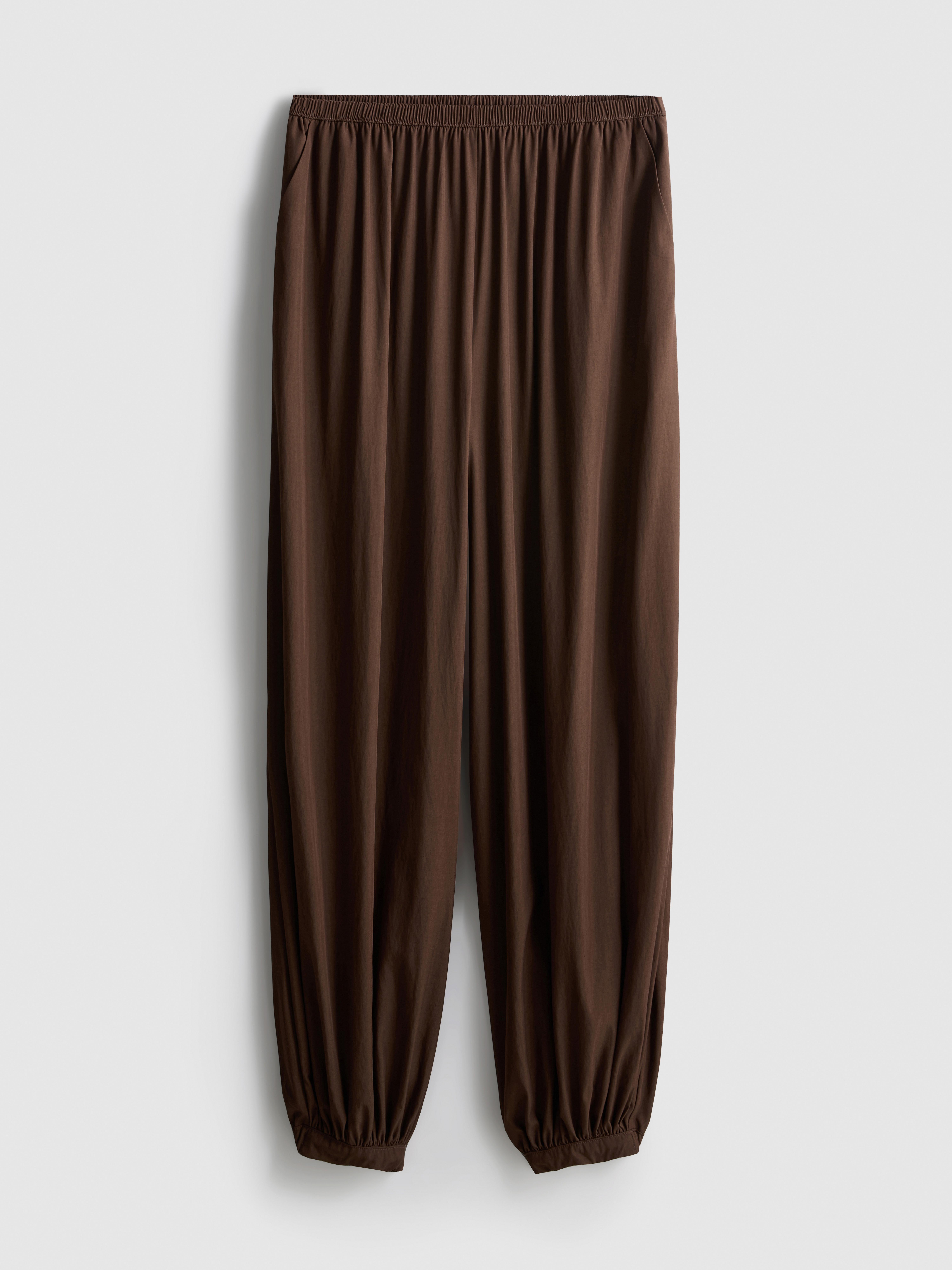 Pantaloni parachute a vita alta