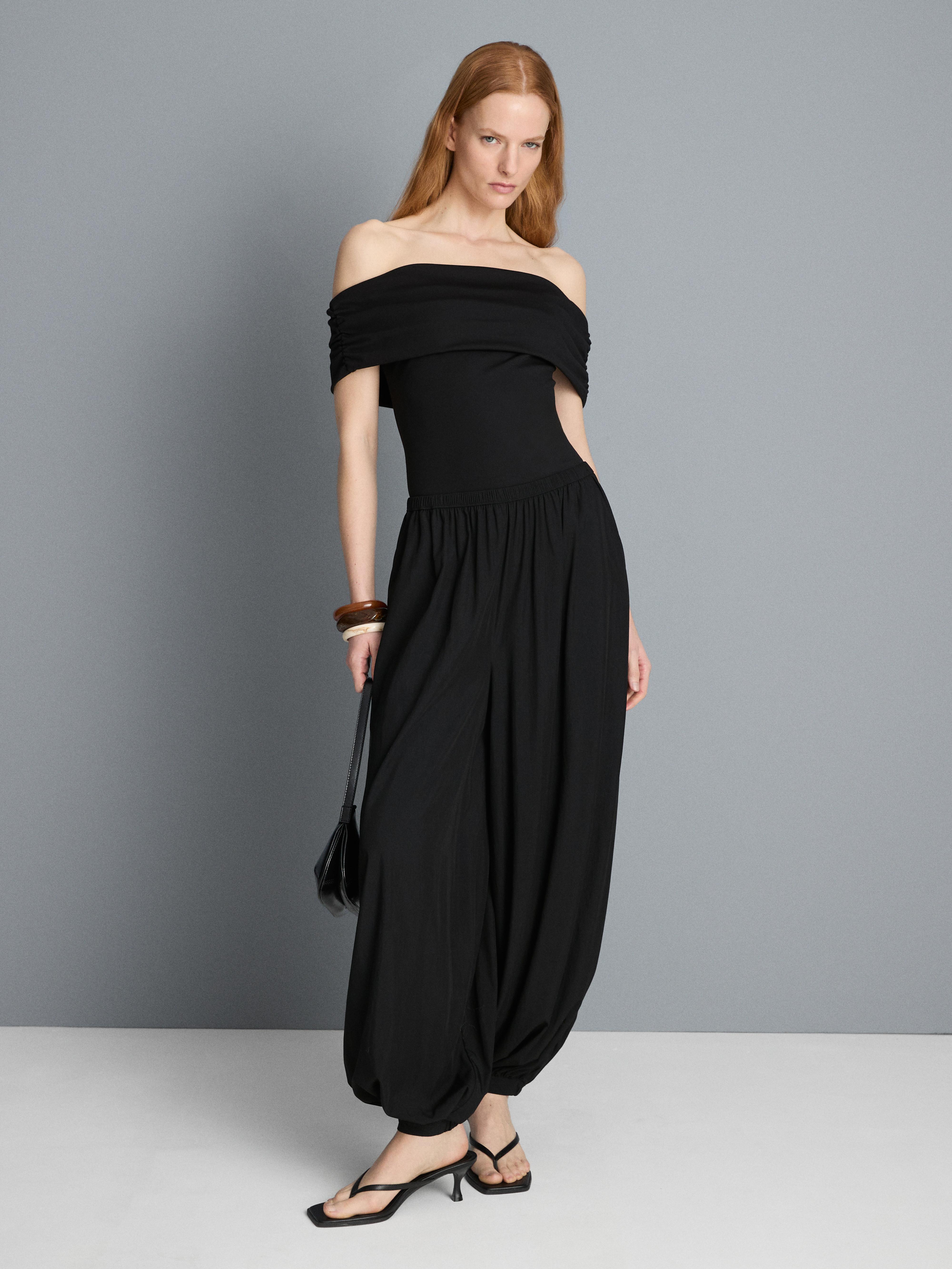 High Waisted Parachute Trousers