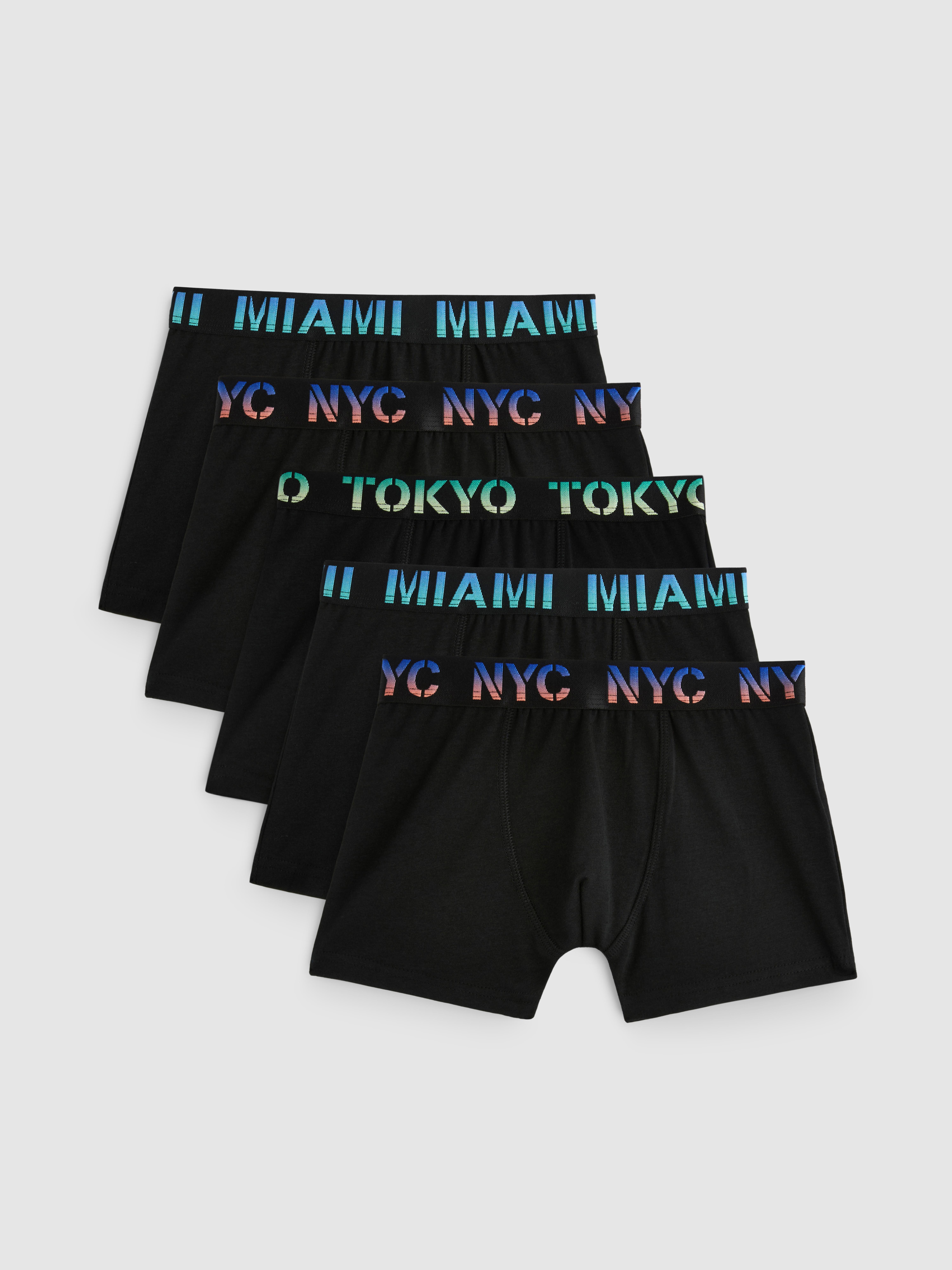 2-15yrs | 5pk City Waistband Trunks