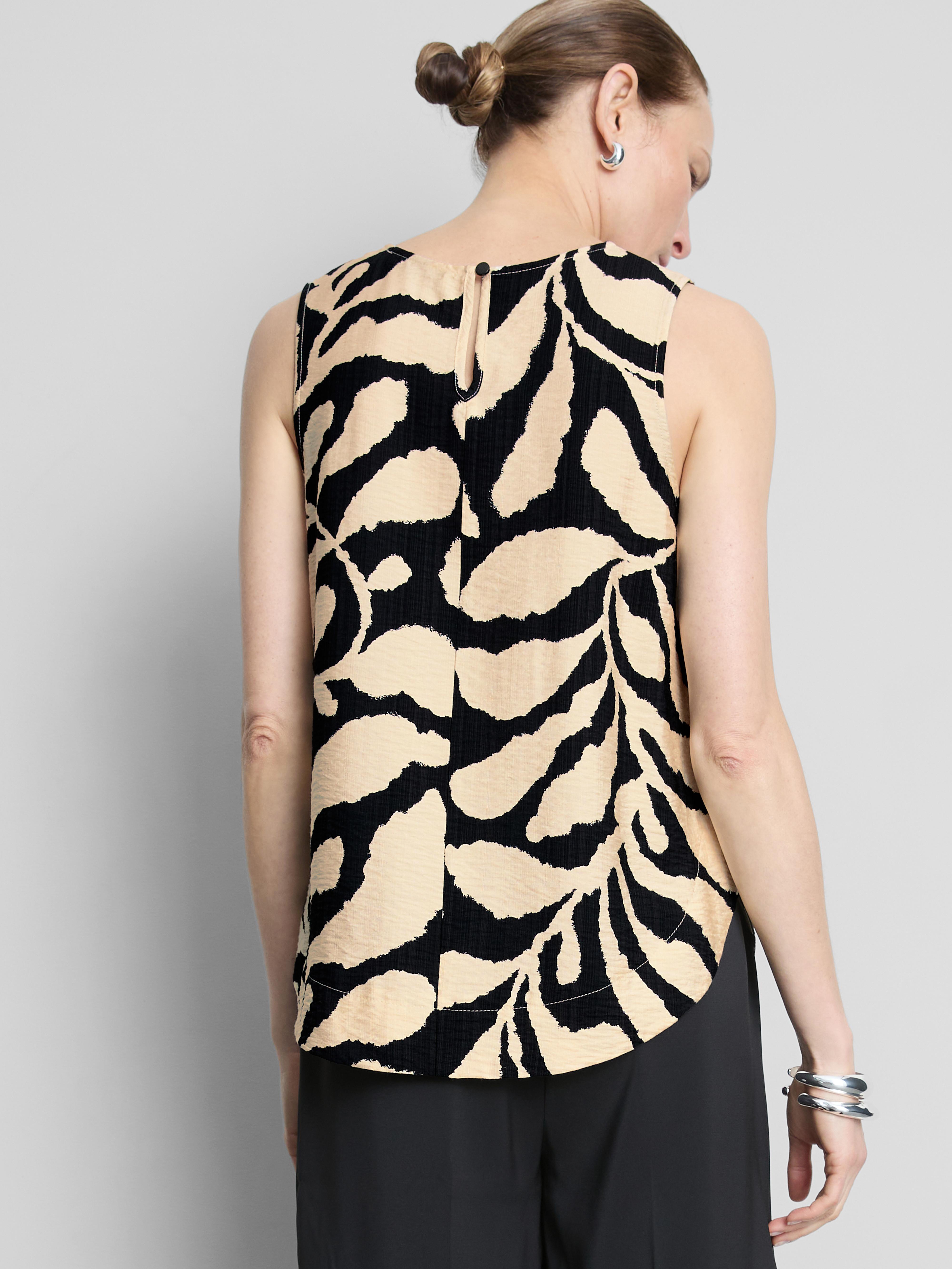 Camiseta sin mangas larga estampada