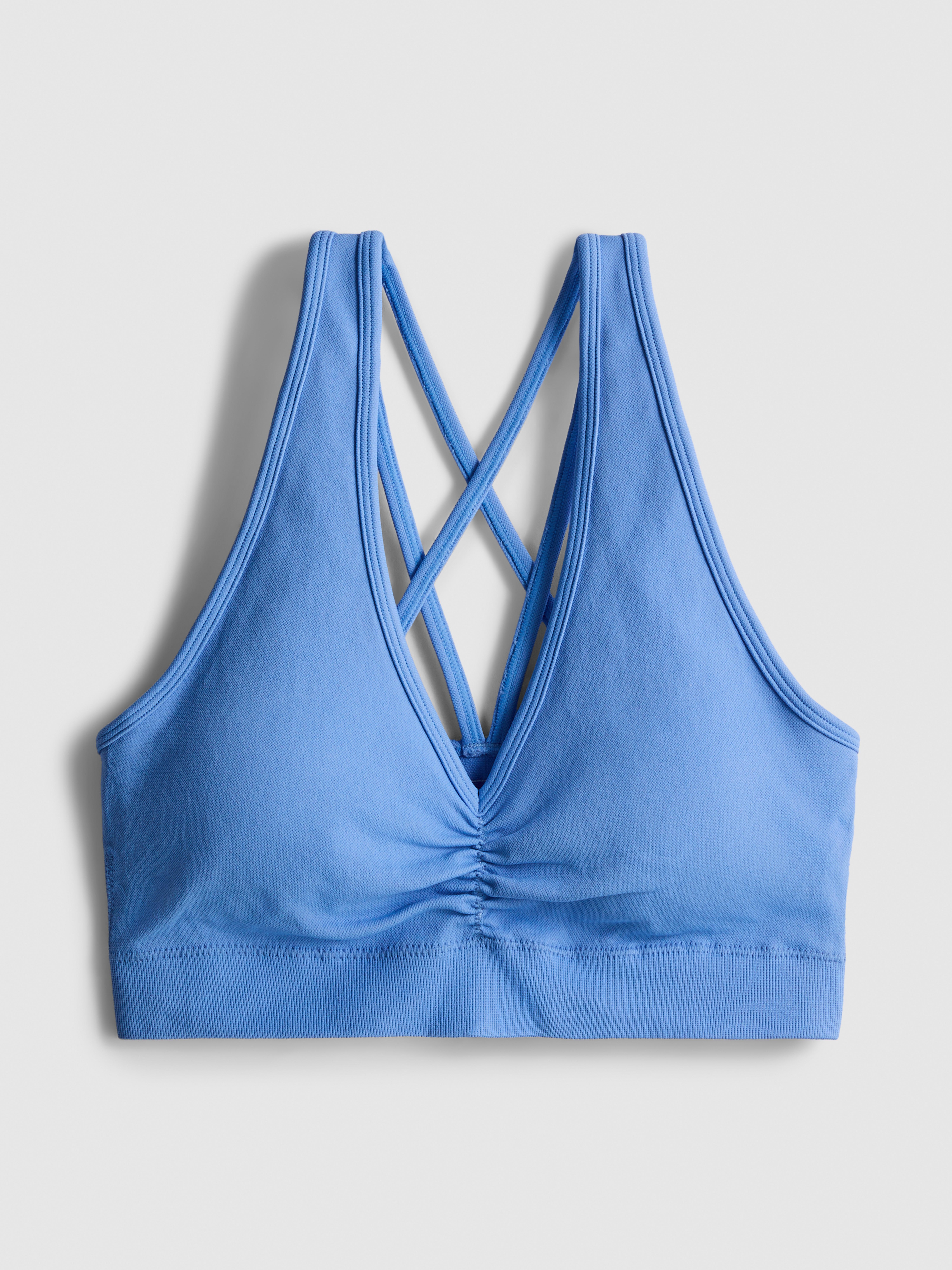 Haut de sport court sans coutures à bretelles