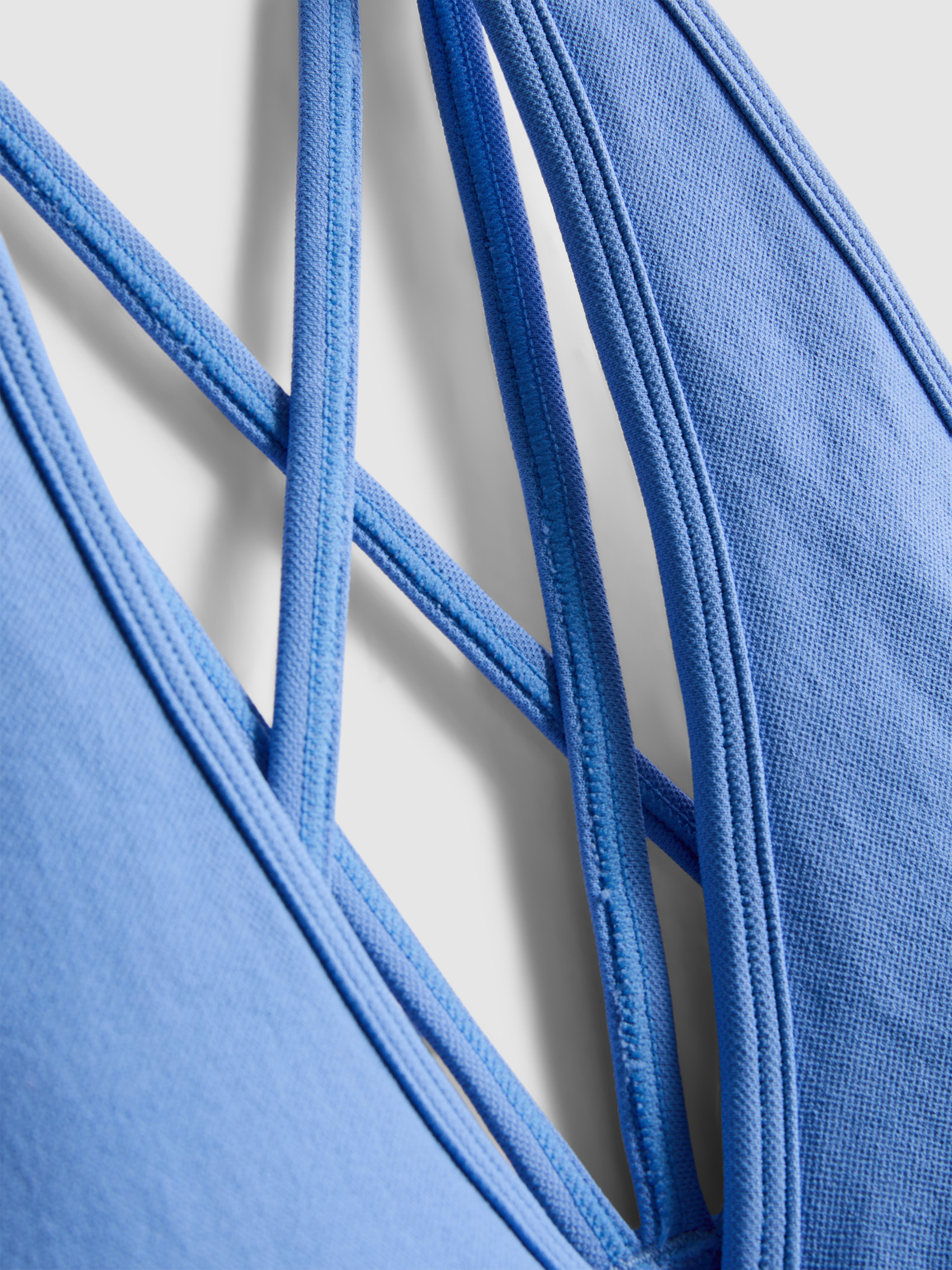 Naadloze korte sporttop met bandjes