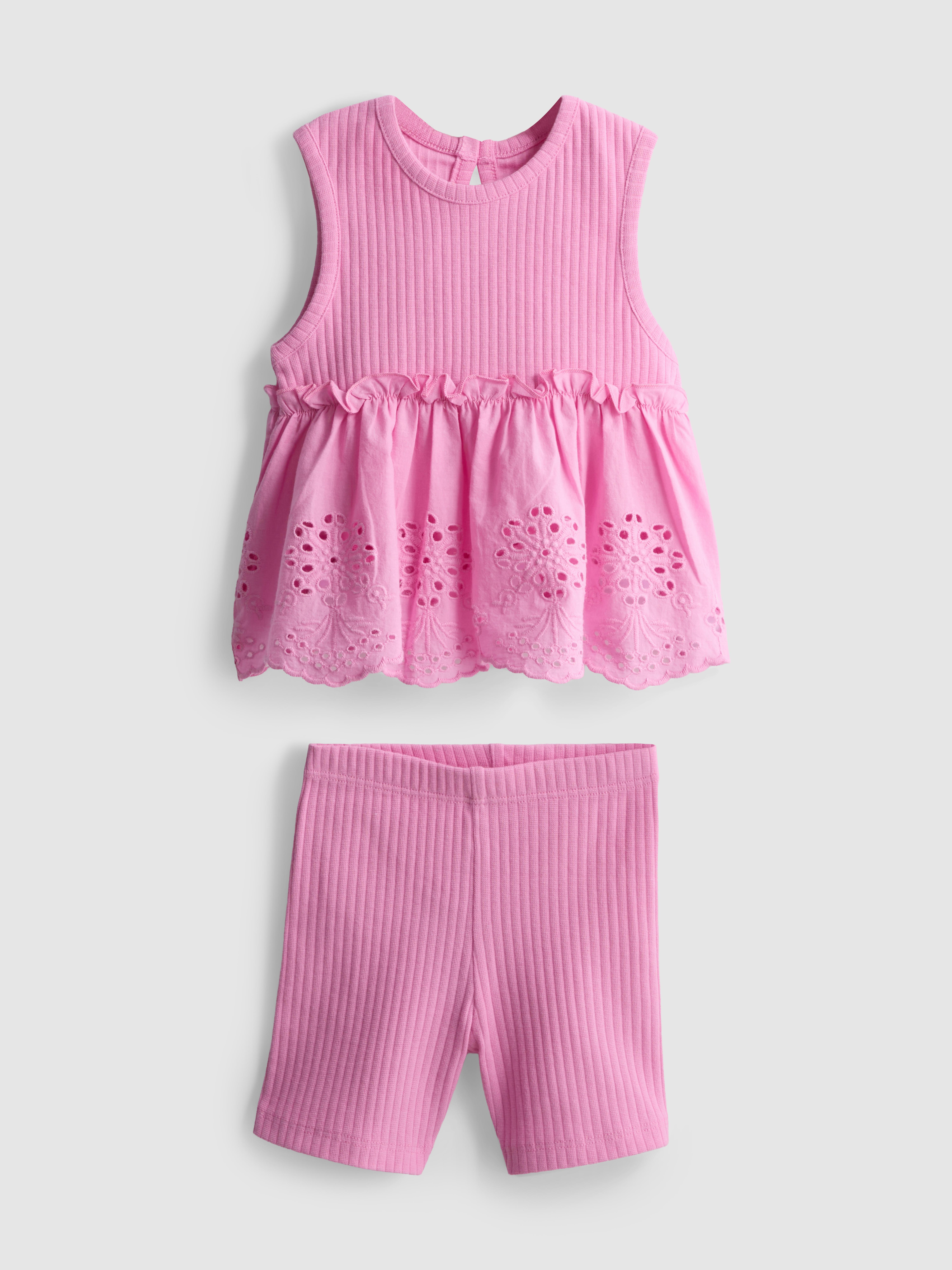 0-36mths | Eyelet Sleeveless Top and Shorts Set