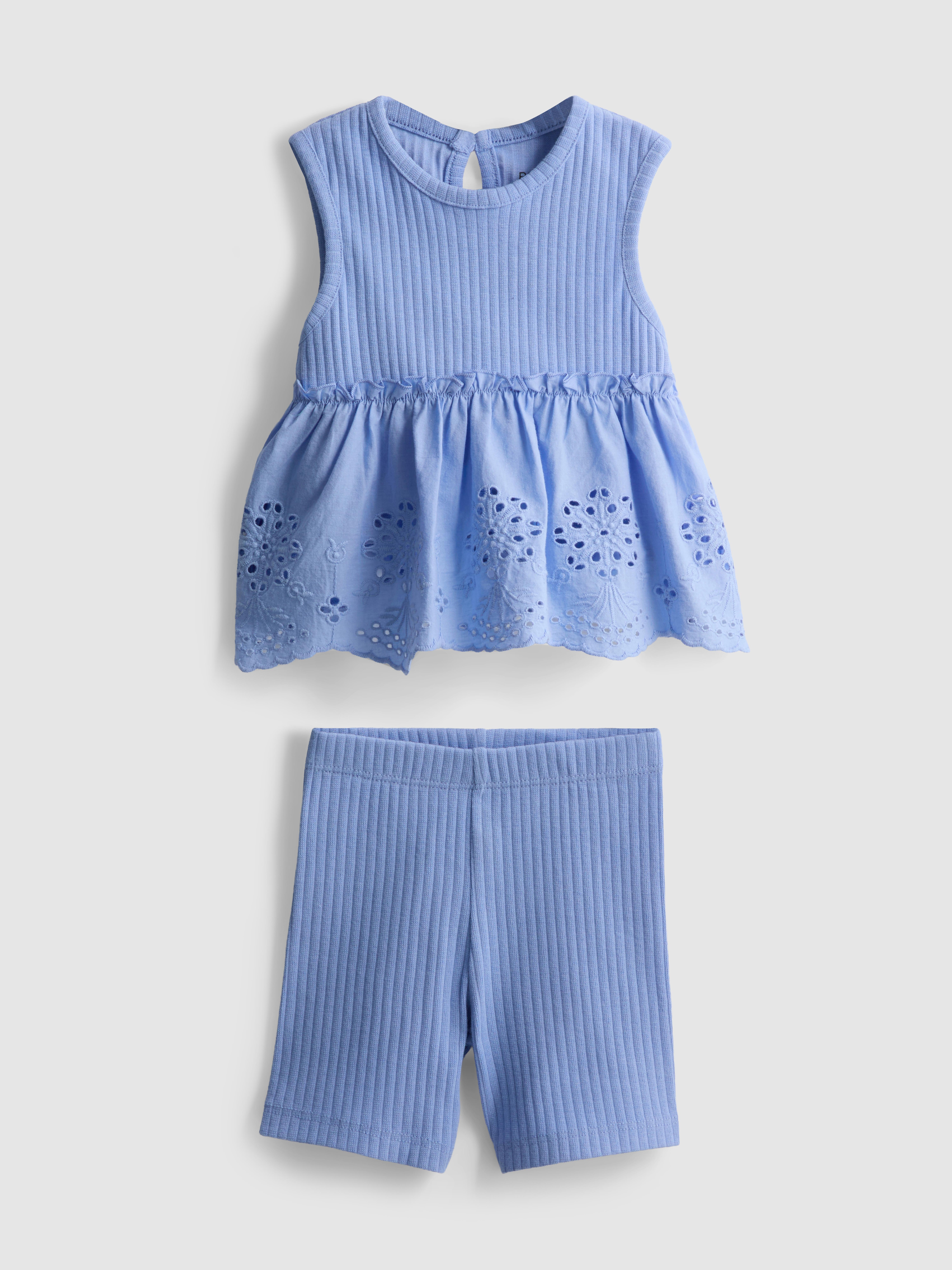 0-36mths | Eyelet Sleeveless Top and Shorts Set