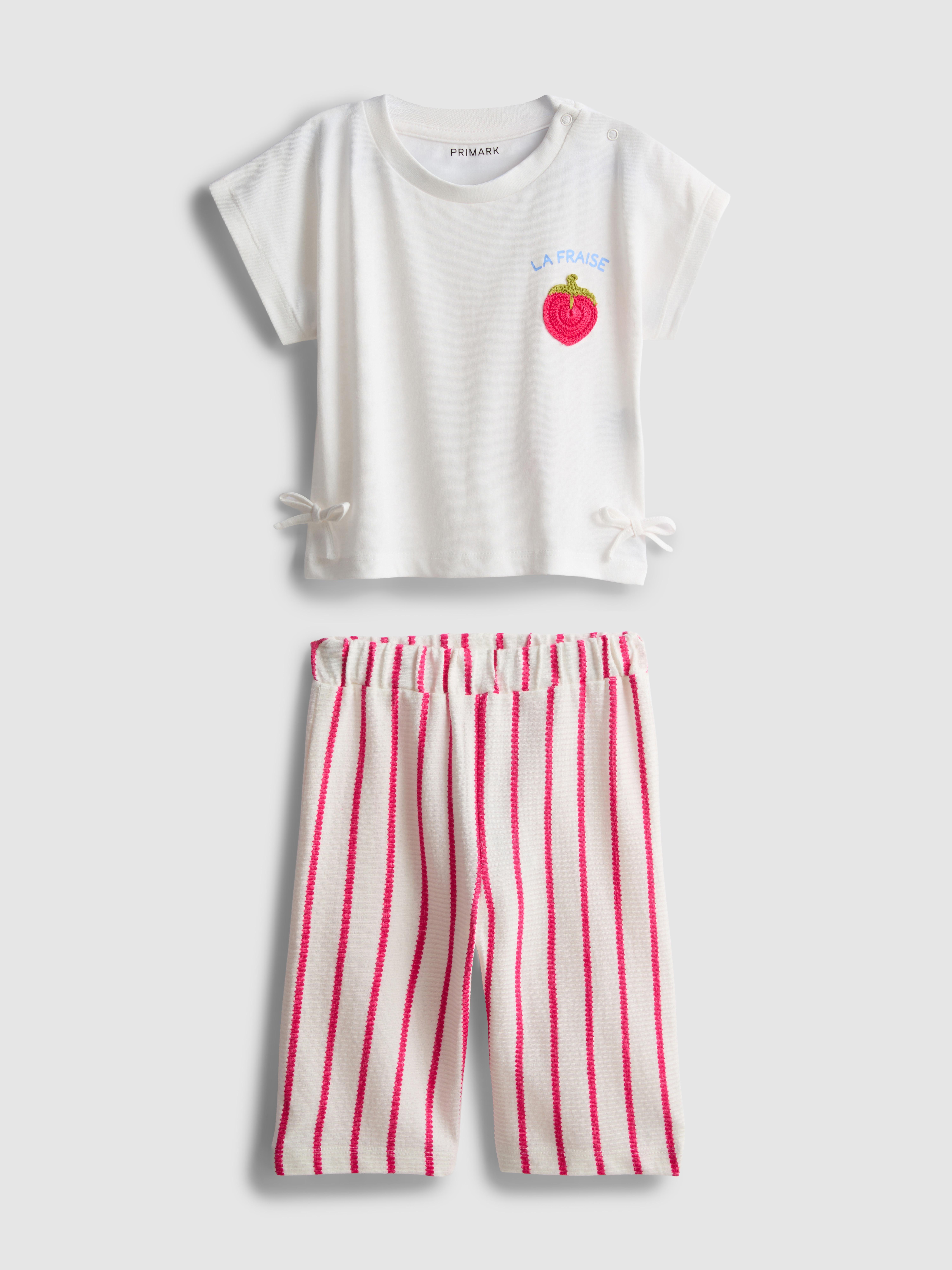 0-36mths | Fruit Appliqué T-Shirt and Shorts Set