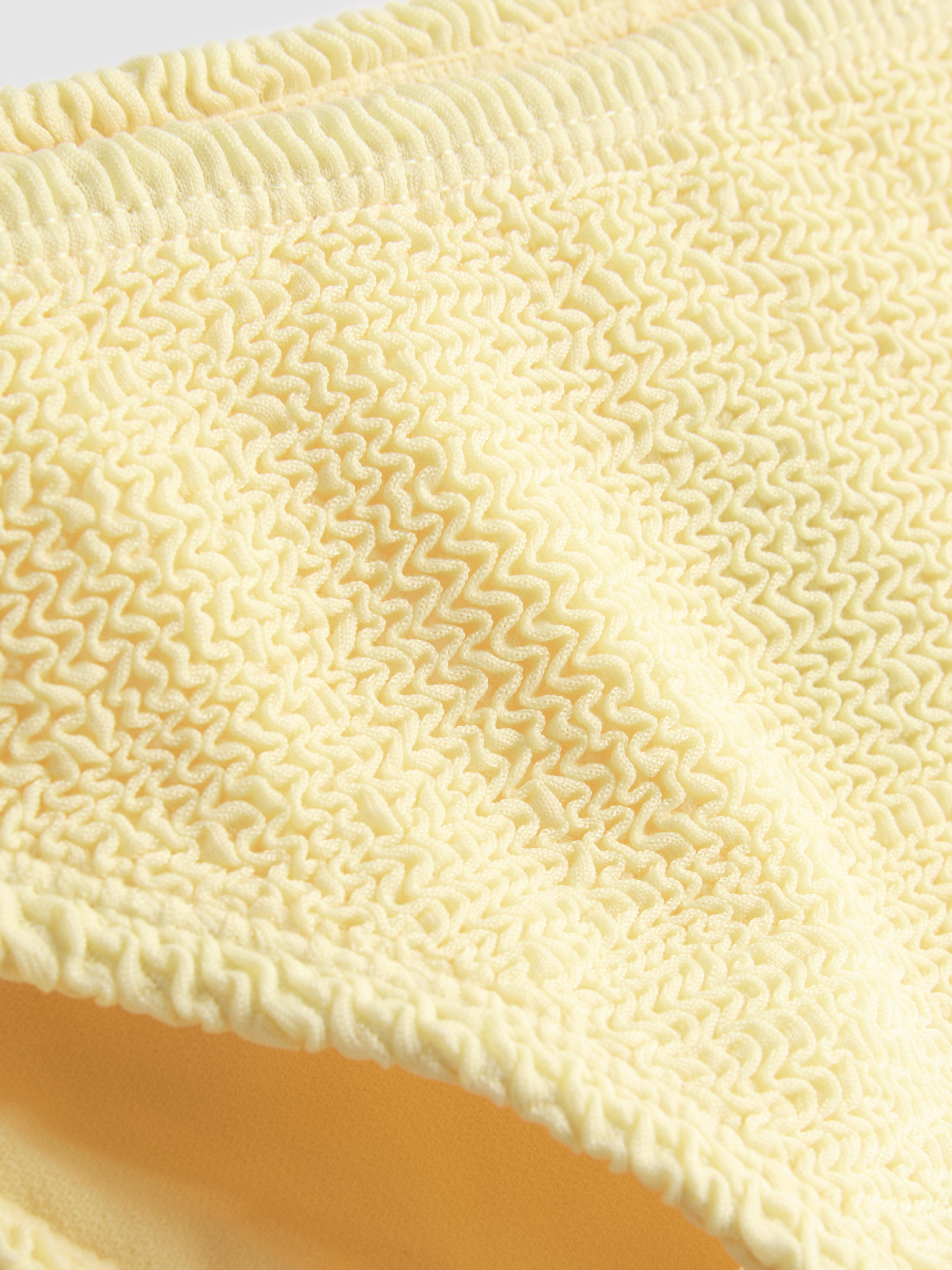 Bas de bikini échancré froncé