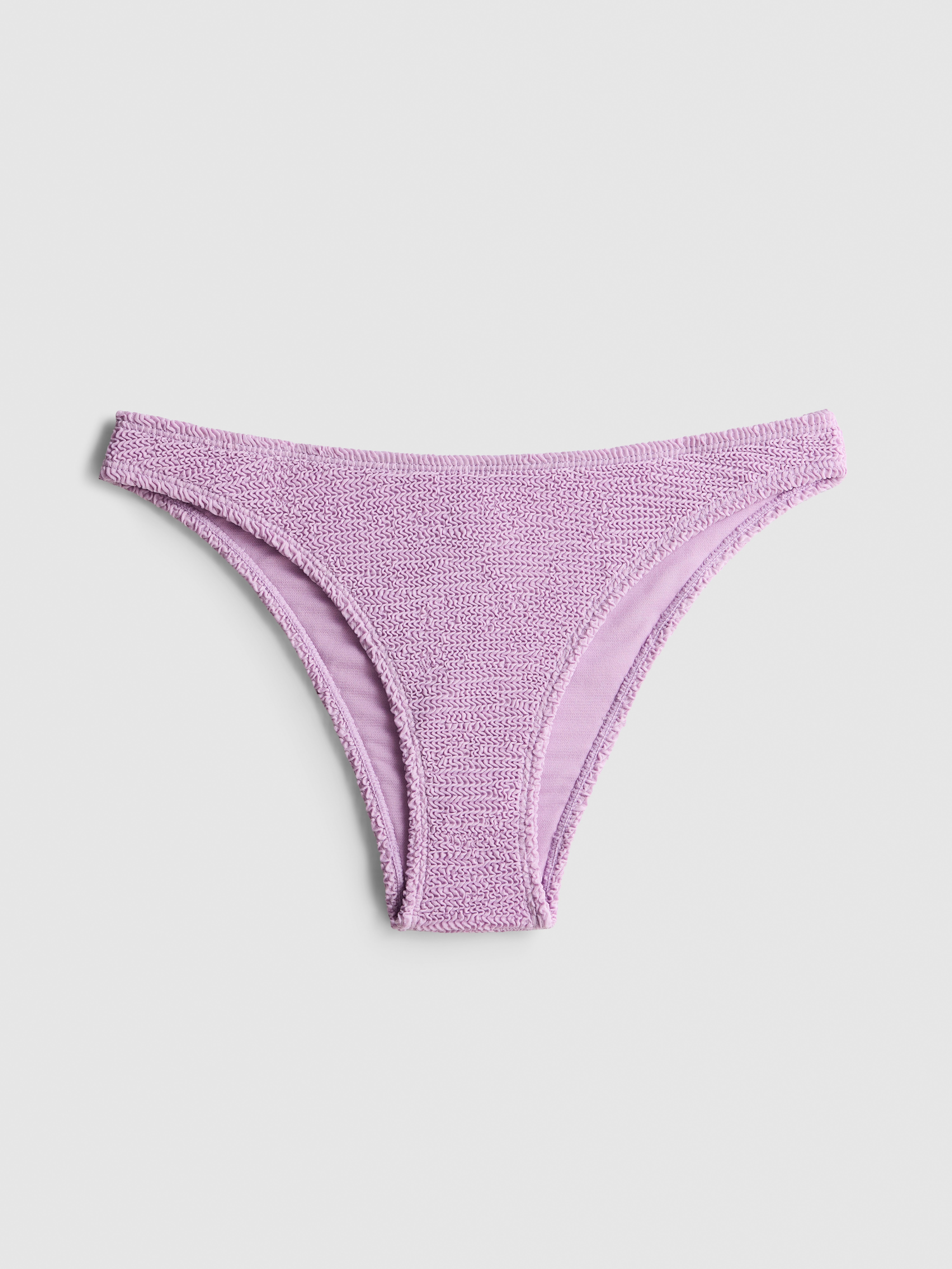 High Leg Crinkle Bikini Bottoms