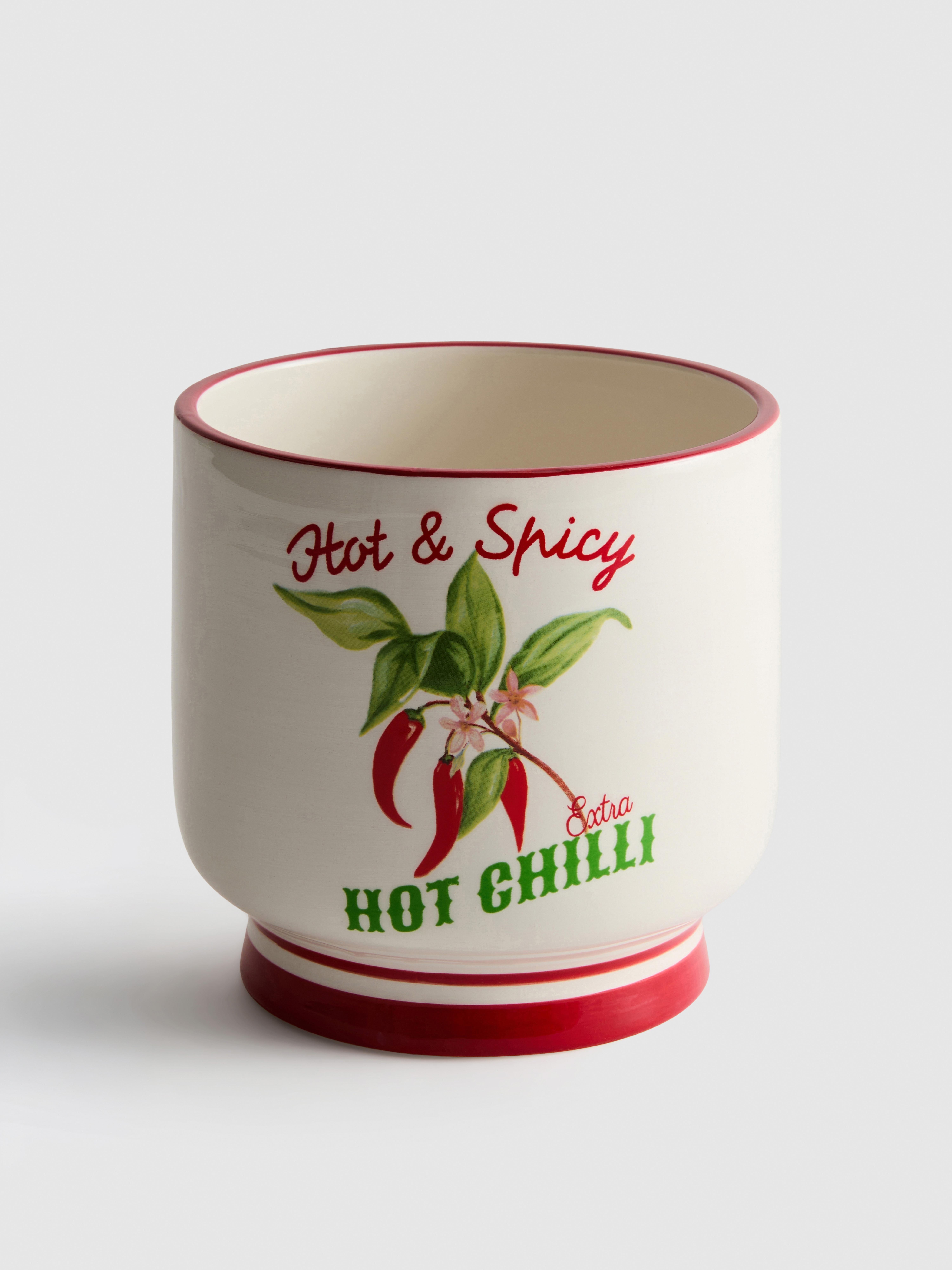 Ceramic Chilli Plant Pot