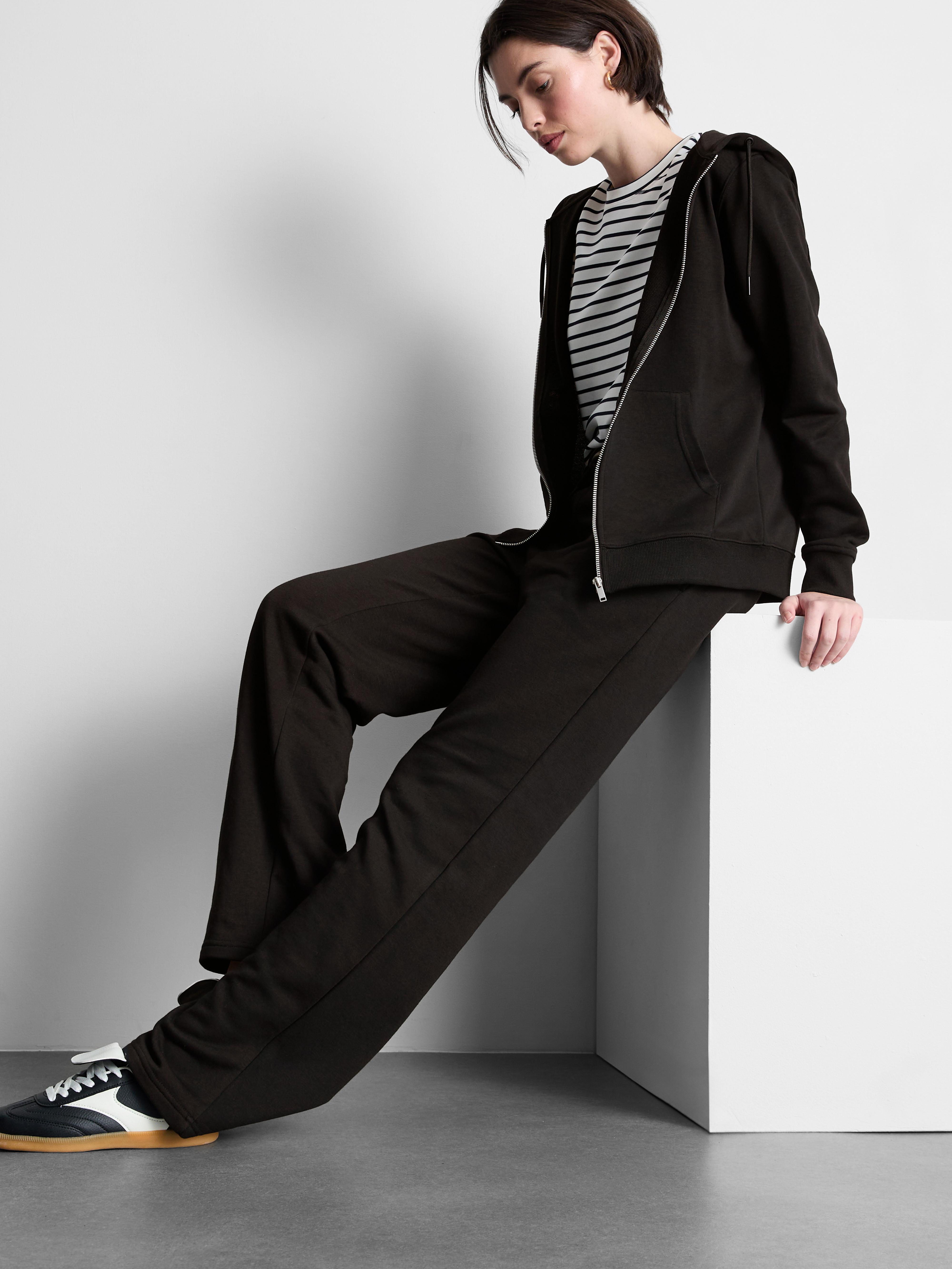 Pantaloni da tuta a gamba dritta in misto cotone