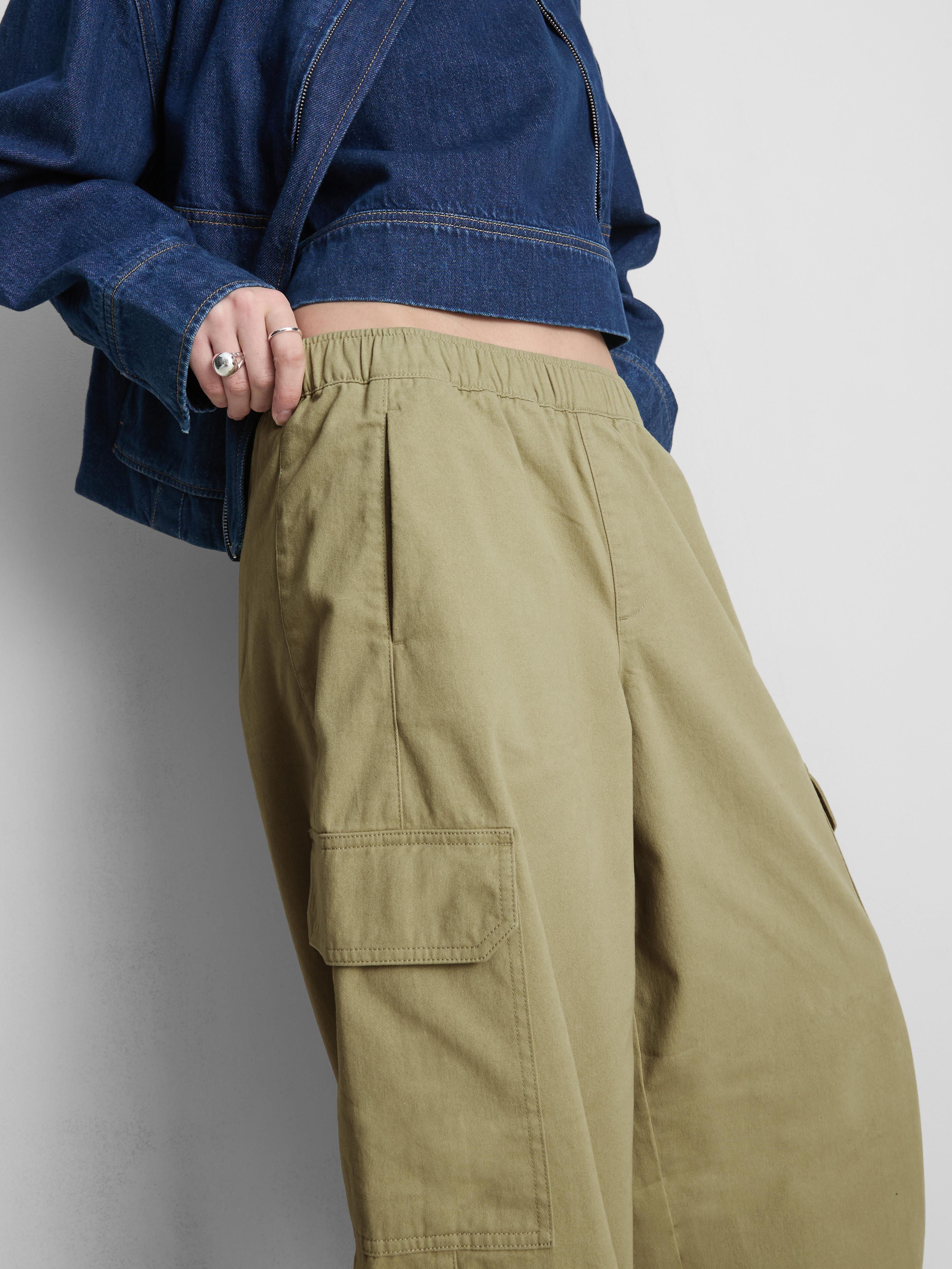 Pantalones militares de algodón con pernera ancha