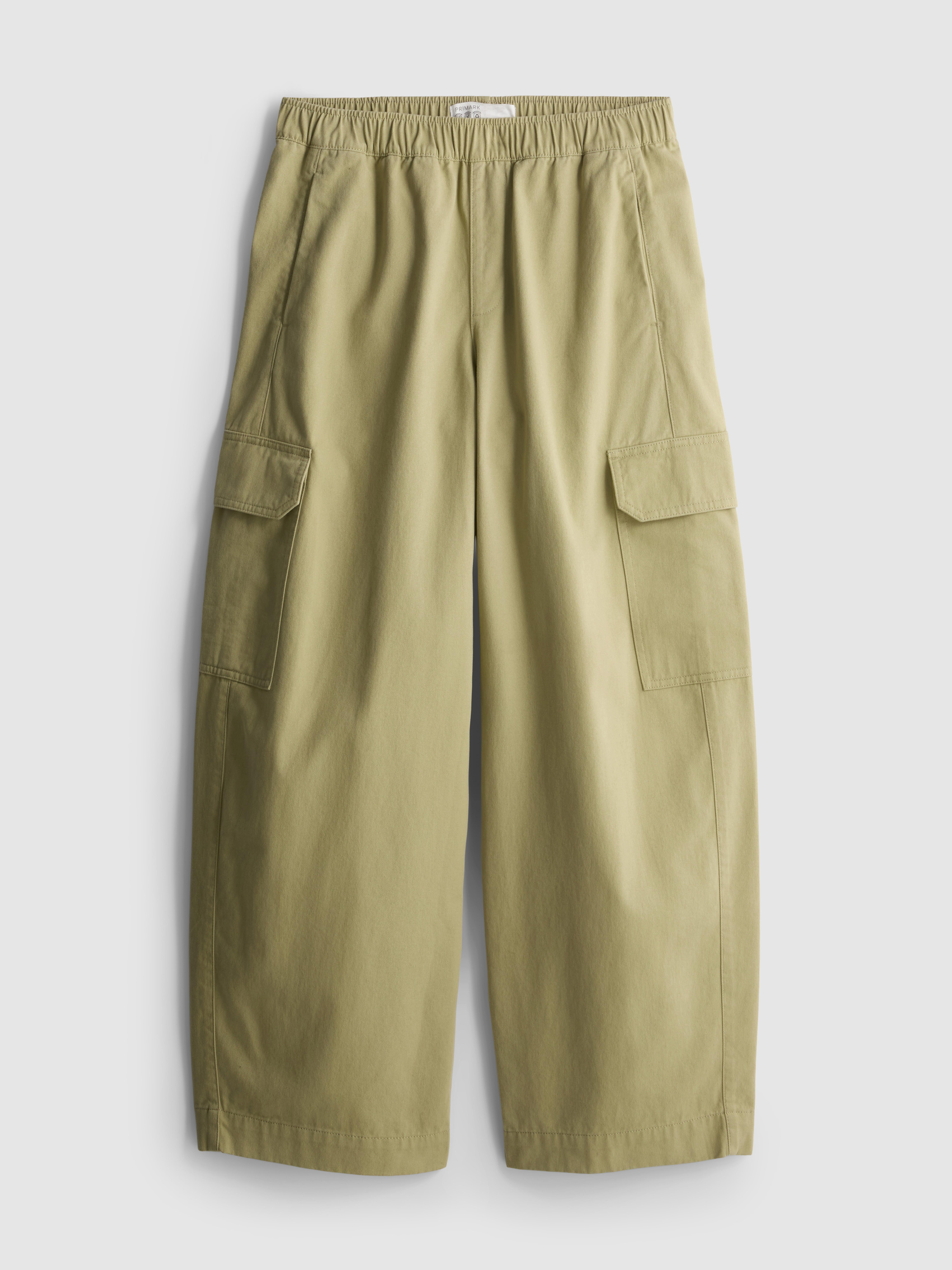 Pantalones militares de algodón con pernera ancha