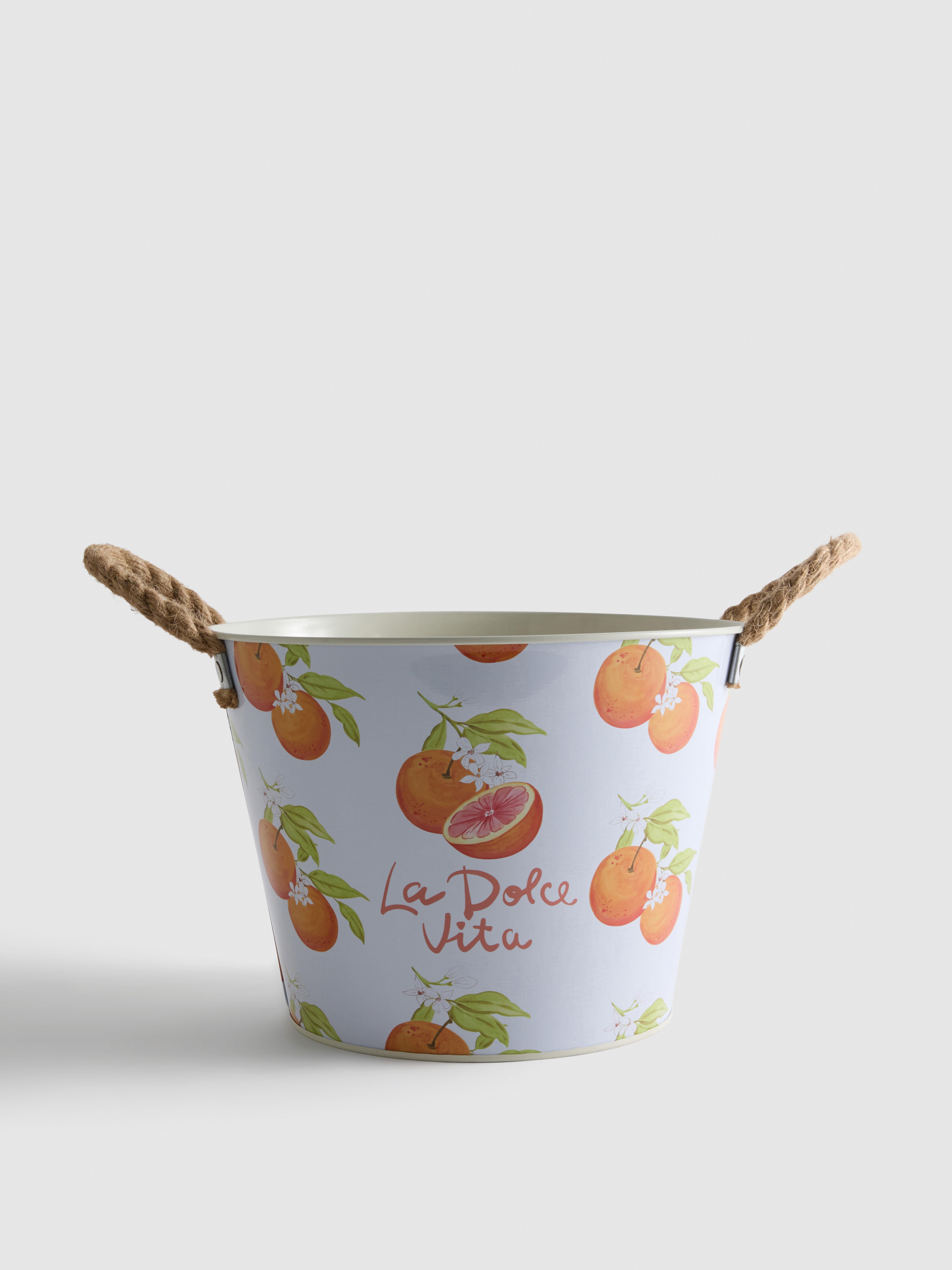 Mediterranean Fruit Handled Plant Pot