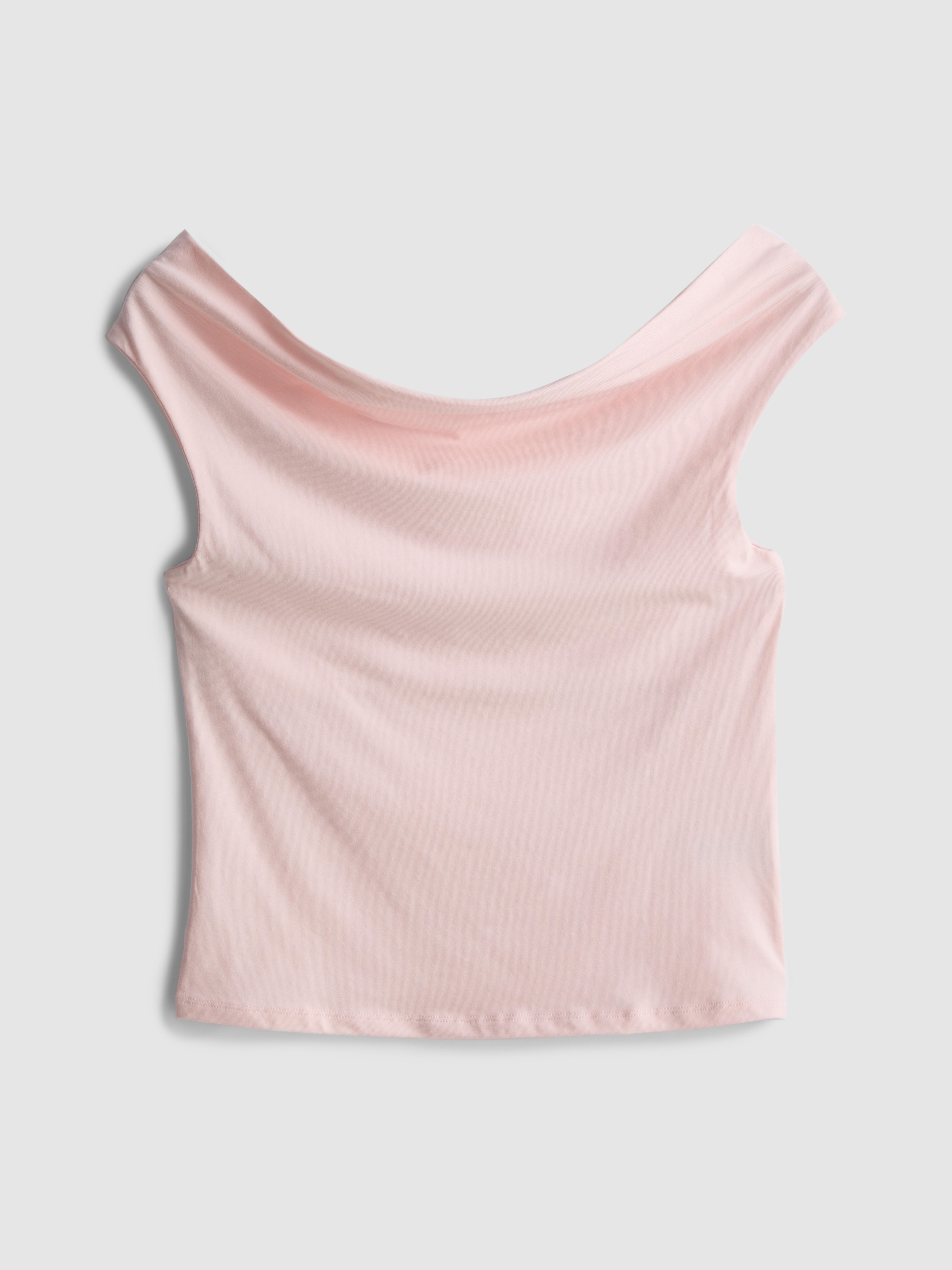 The Primark Scene | Cotton Rich Off The Shoulder Top Light Pink