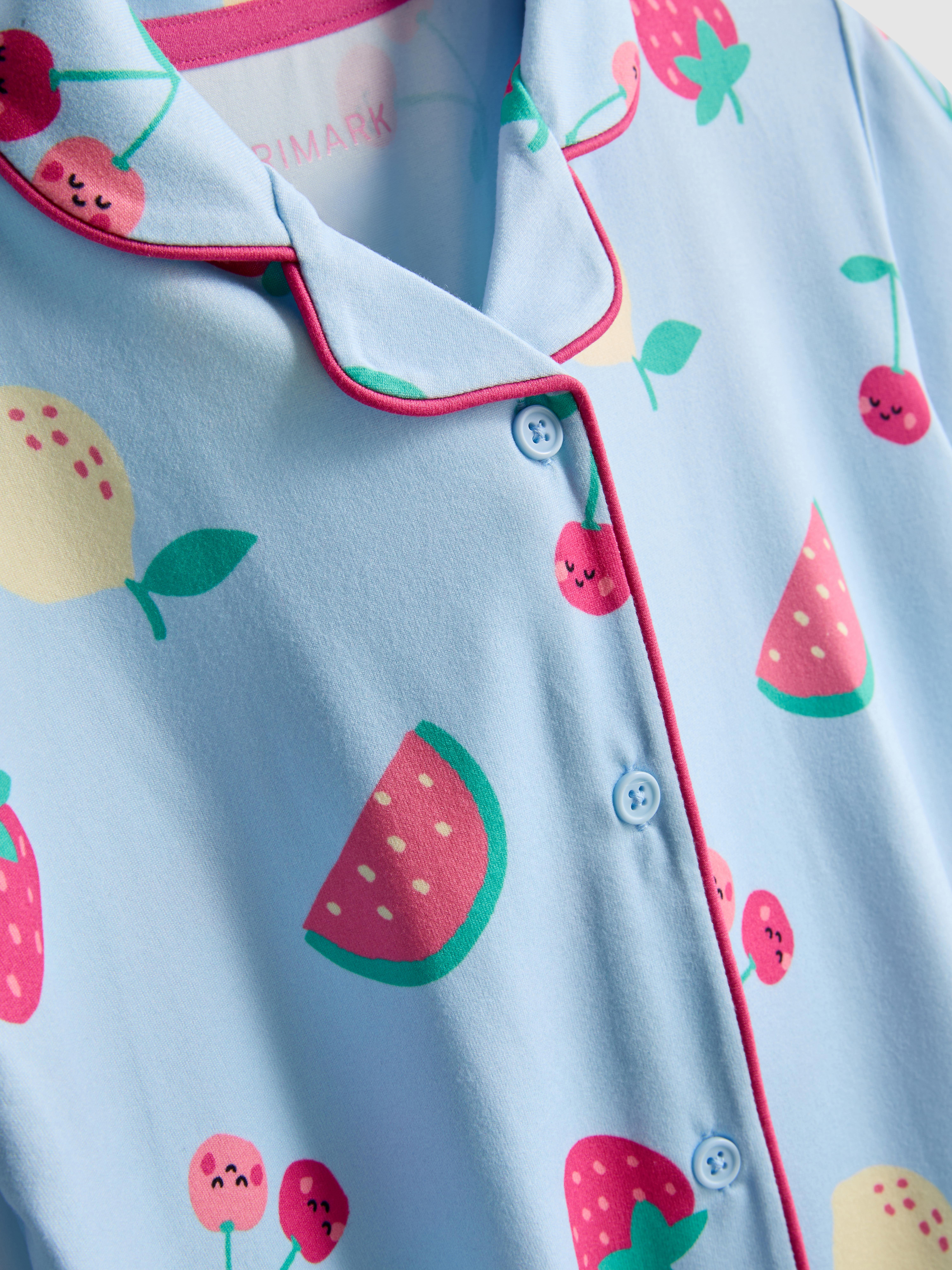 1,5-8 años | Pijama corto con camisa y frutas