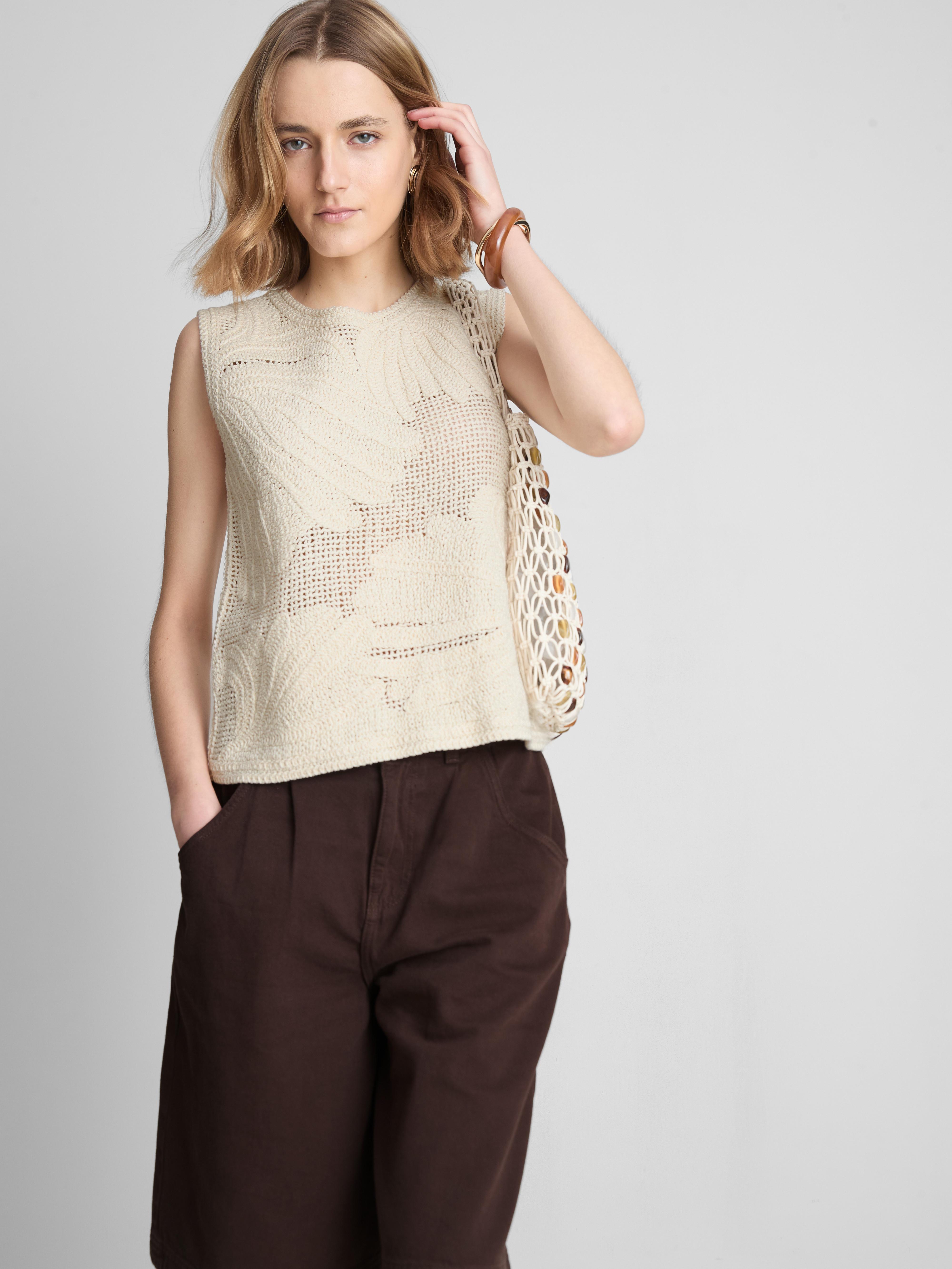 Women's Ivory The Edit Crochet Knit Tank Top | Primark