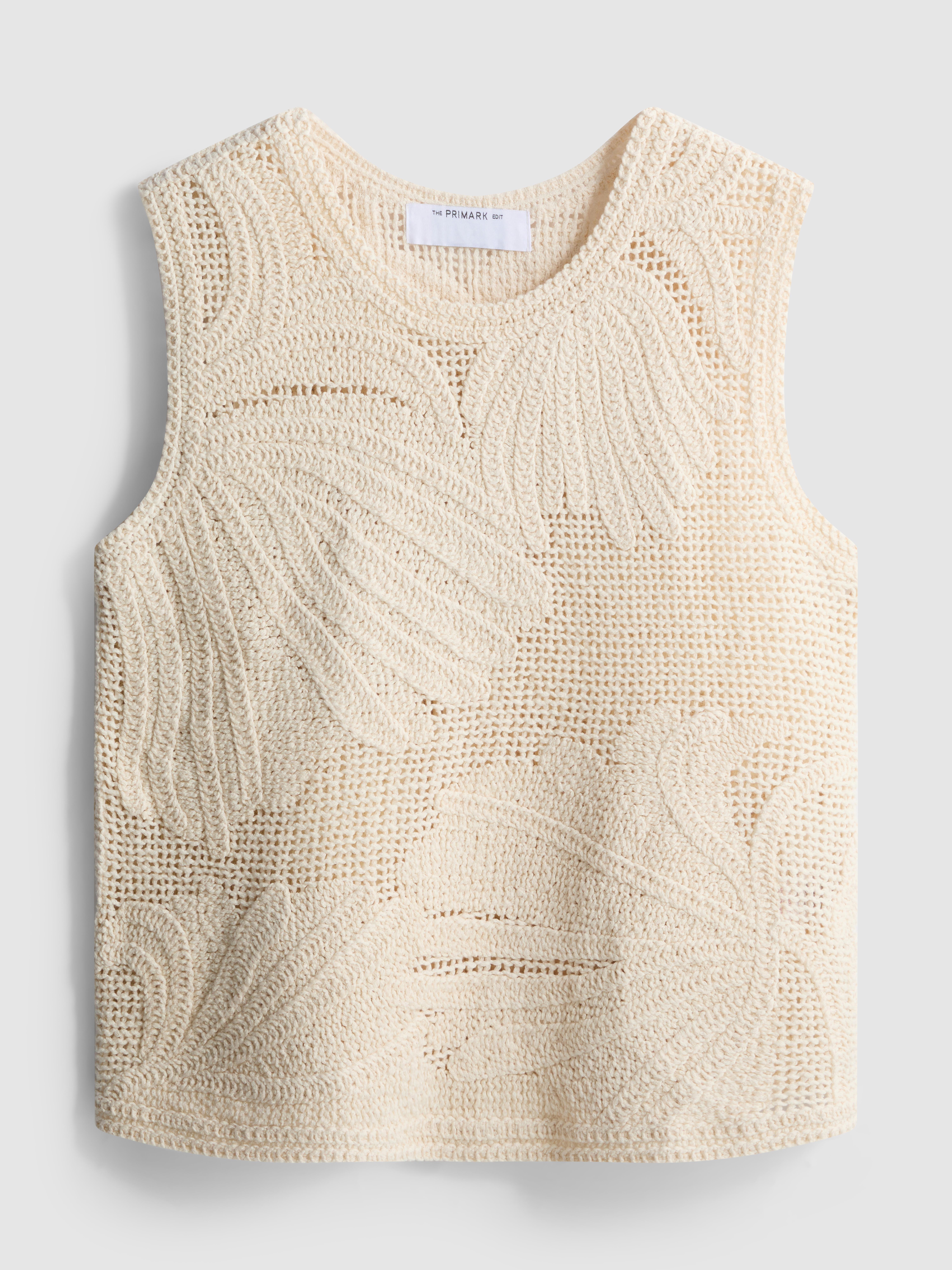 Women's Ivory The Edit Crochet Knit Tank Top | Primark