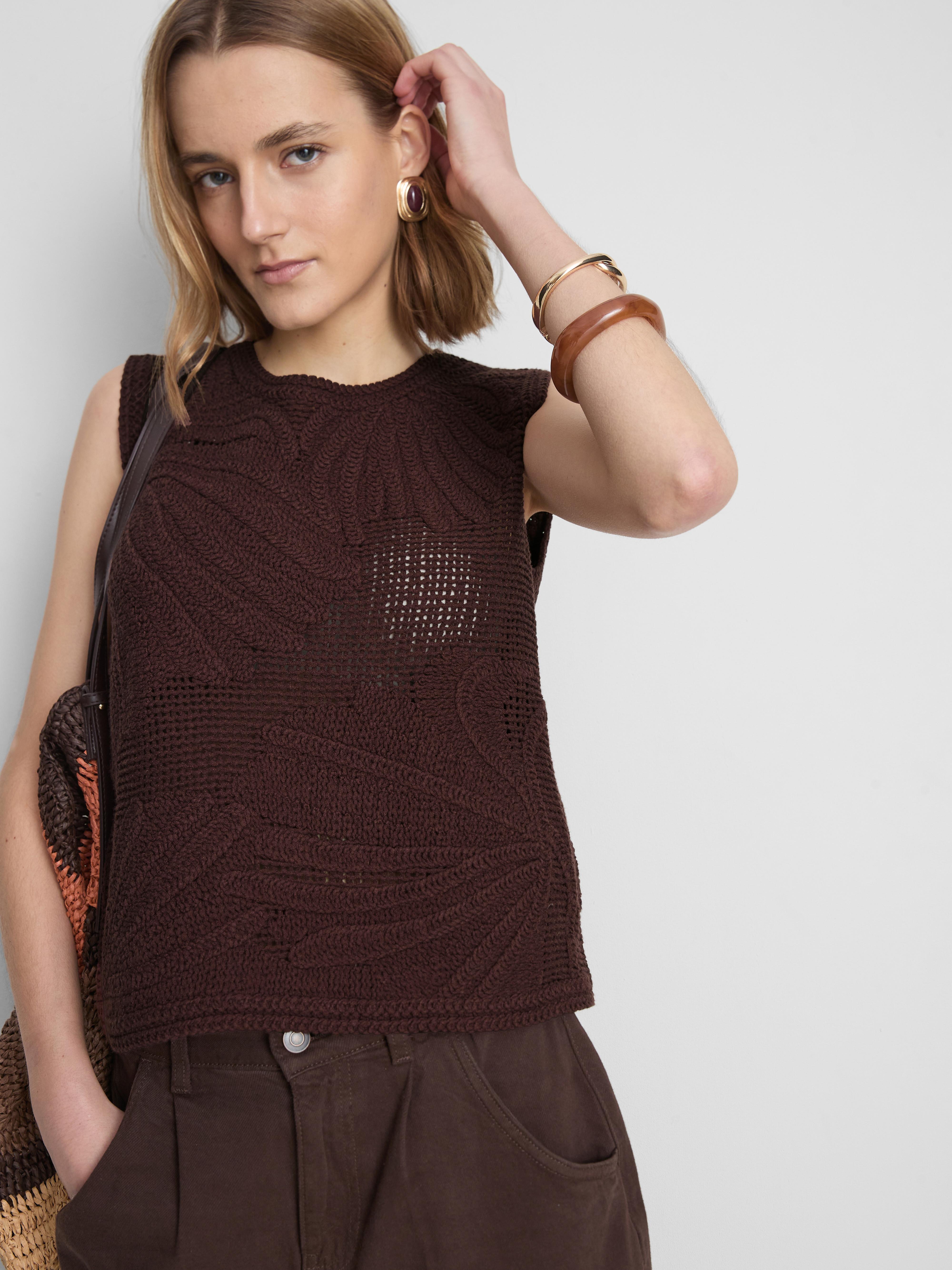 【未使用】MEDI CONCEPT LOGO KNIT TANK TOP Women's Rib Knit Tank in Black | MUNICIPAL